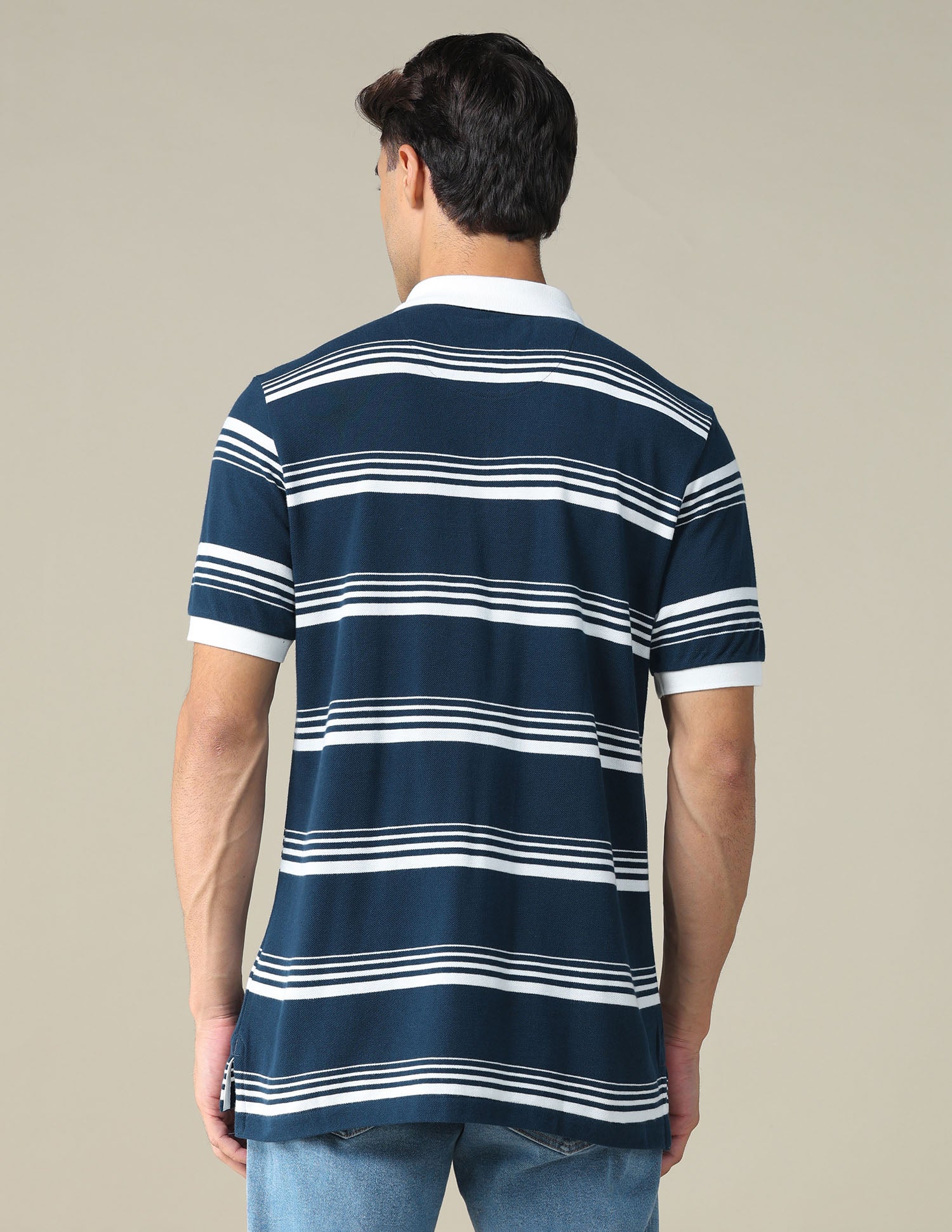 Horizontal Striped Regular Fit Polo Shirt Navy - U.S. POLO ASSN. | Large