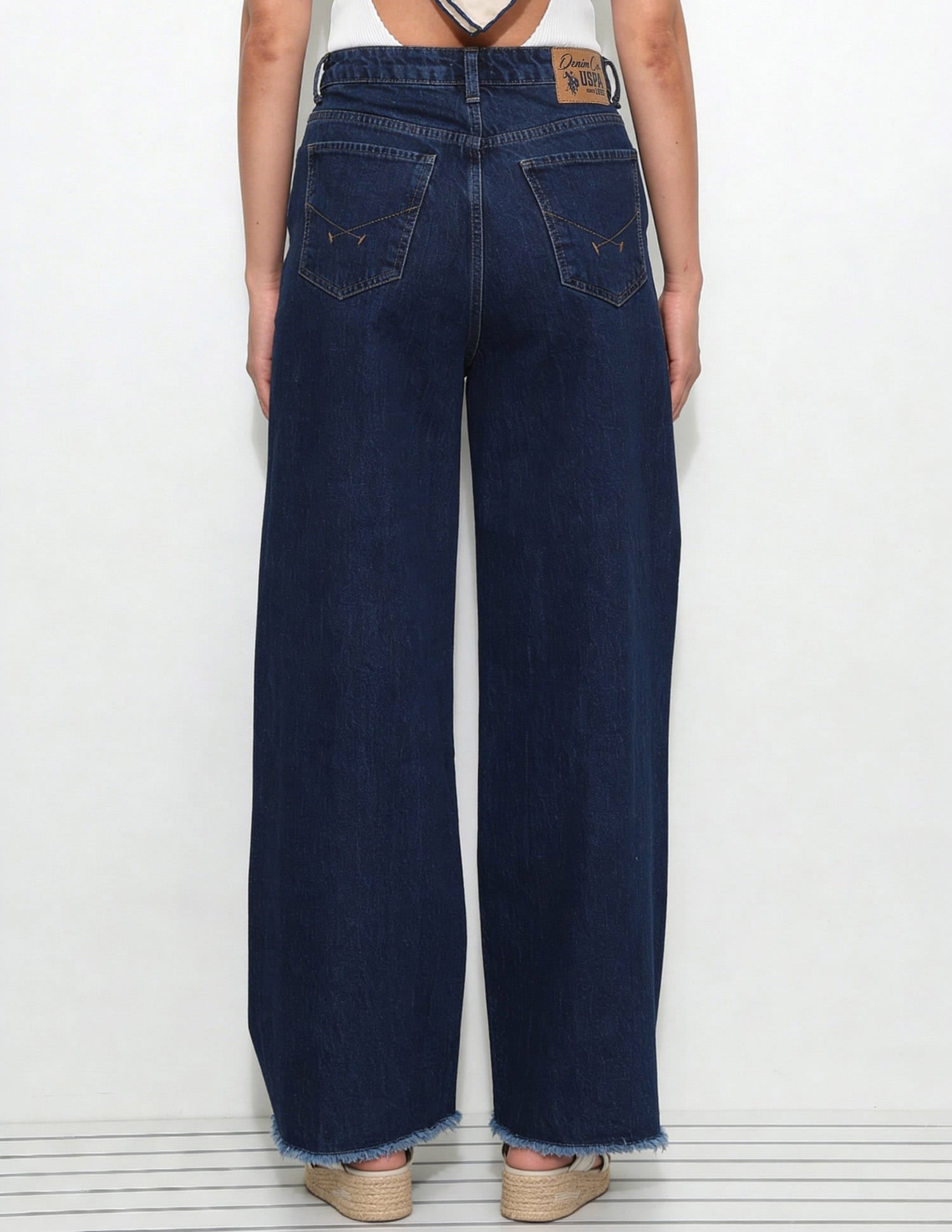High Rise Flared Fit Jeans Blue - U.S. Polo Assn. India | Large