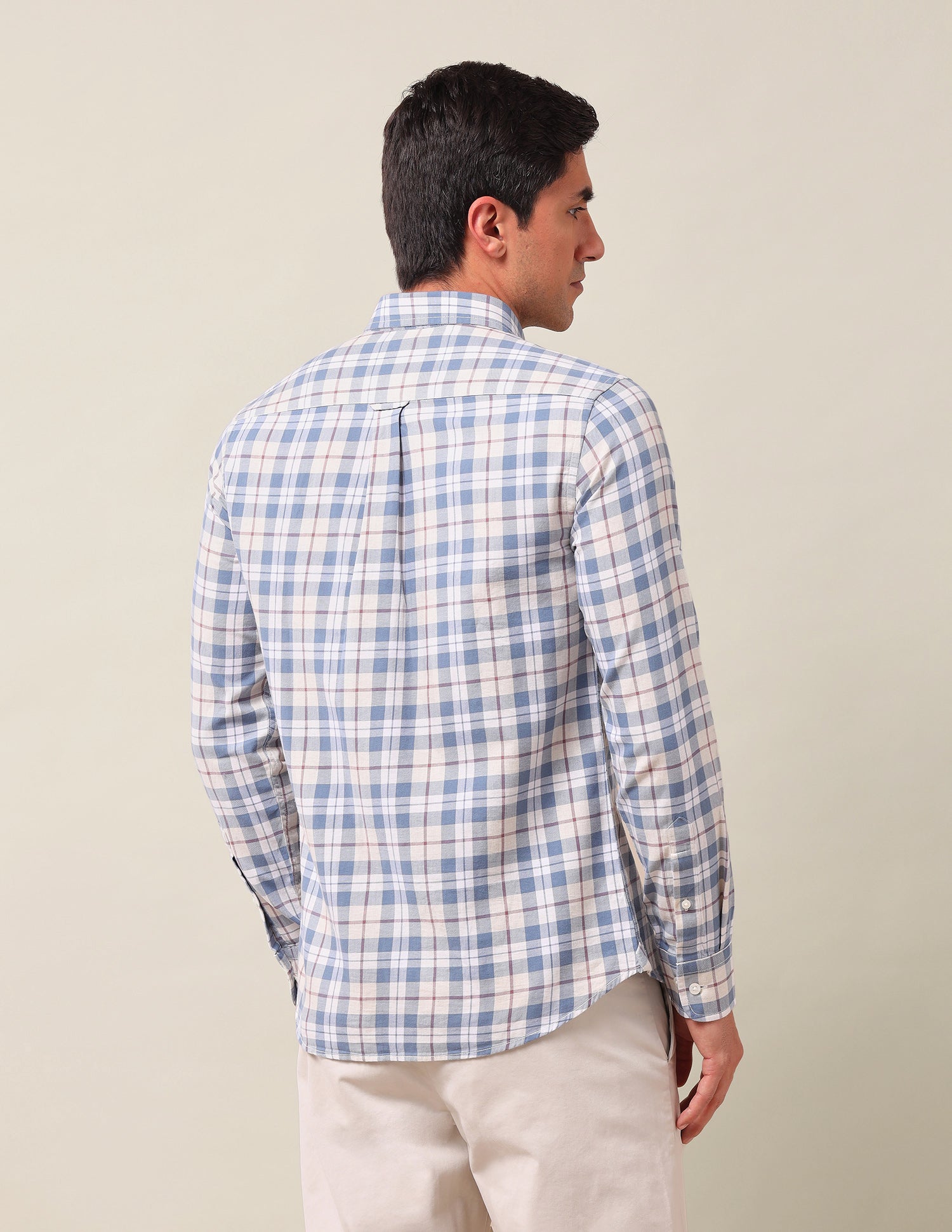 Tailored Fit Pure Cotton Shirt Blue - U.S. Polo Assn. India | Large