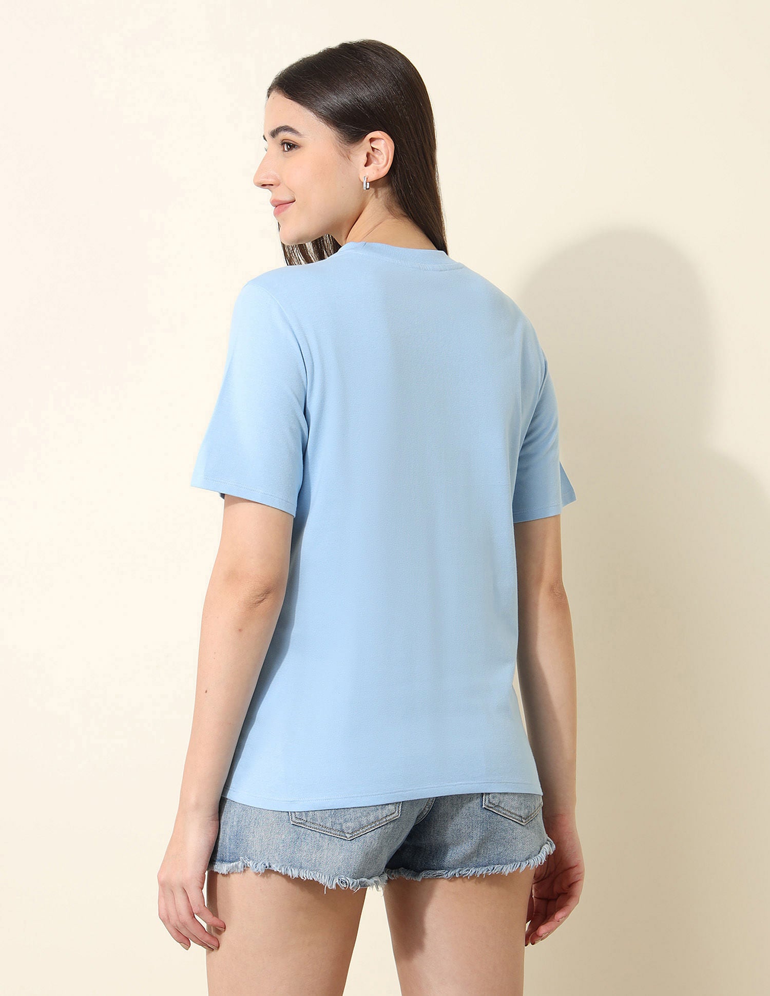 Boyfriend Fit Brand Printed T-Shirt Light Blue - U.S. POLO ASSN. | Large