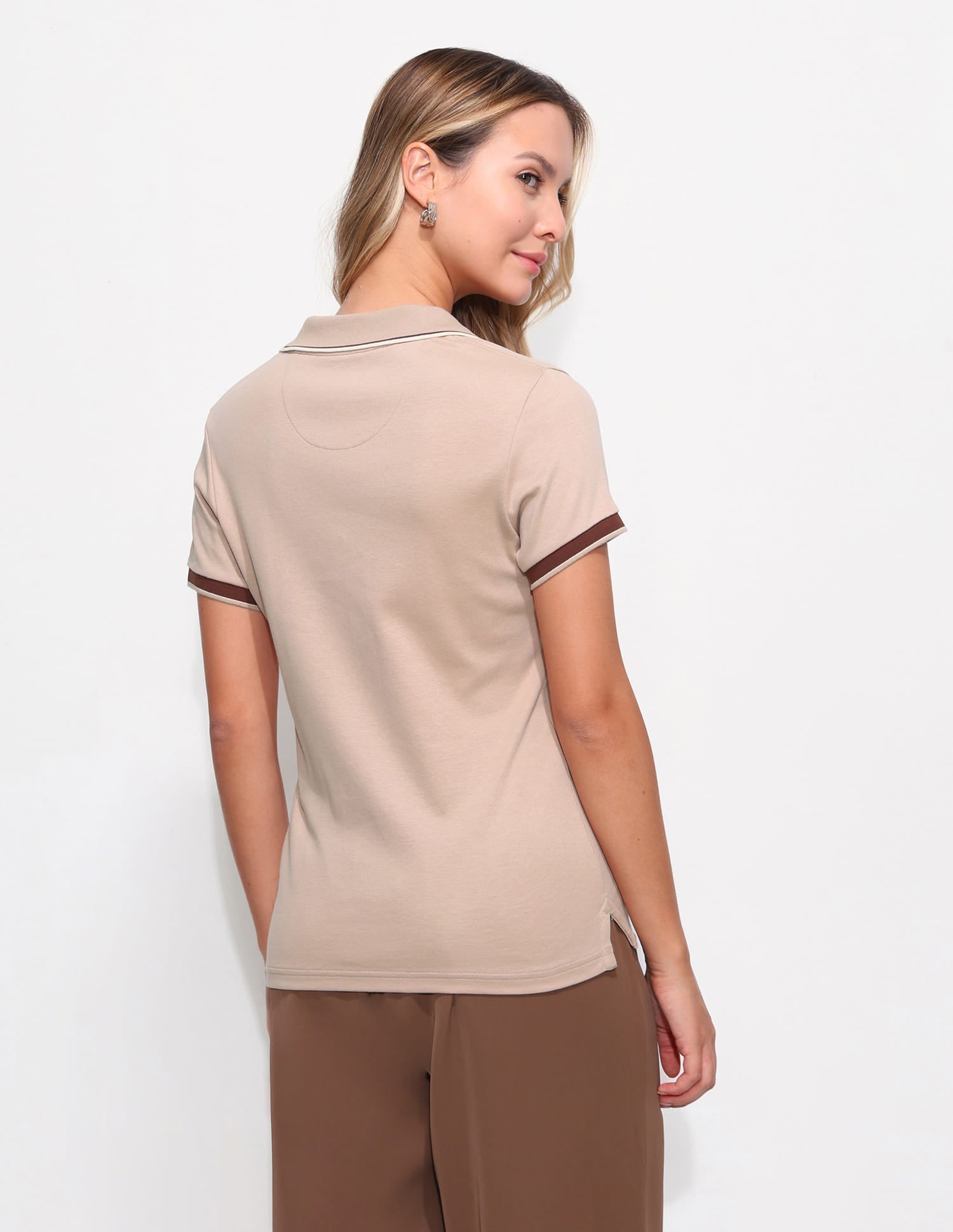Solid Regular Fit Polo Shirt Brown - U.S. Polo Assn. India | Large