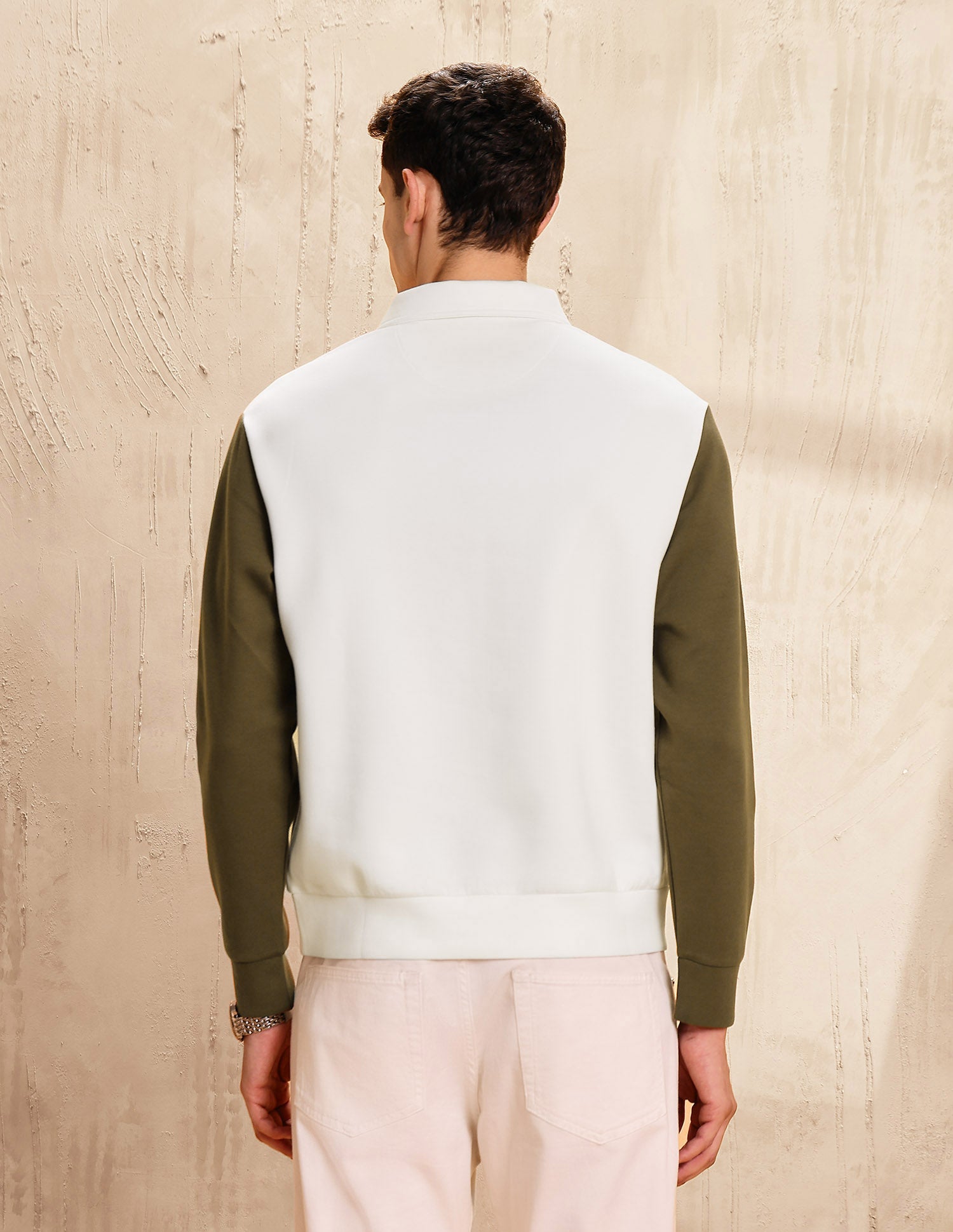 Colourblocked Legend Of Horseshoe Sweatshirt Ecru - U.S. POLO ASSN. | Large