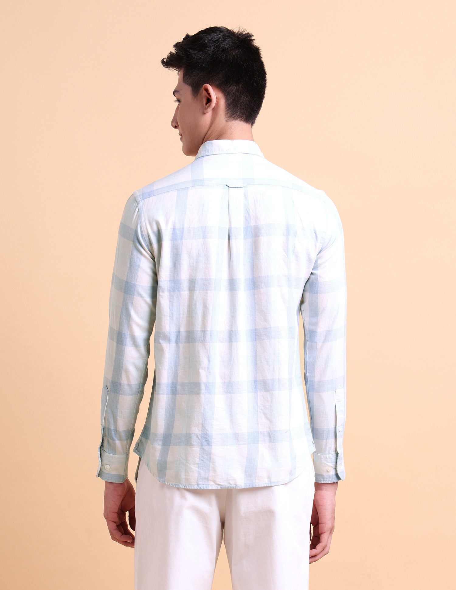 Dobby Cotton Shirt Blue - U.S. POLO ASSN. | Large