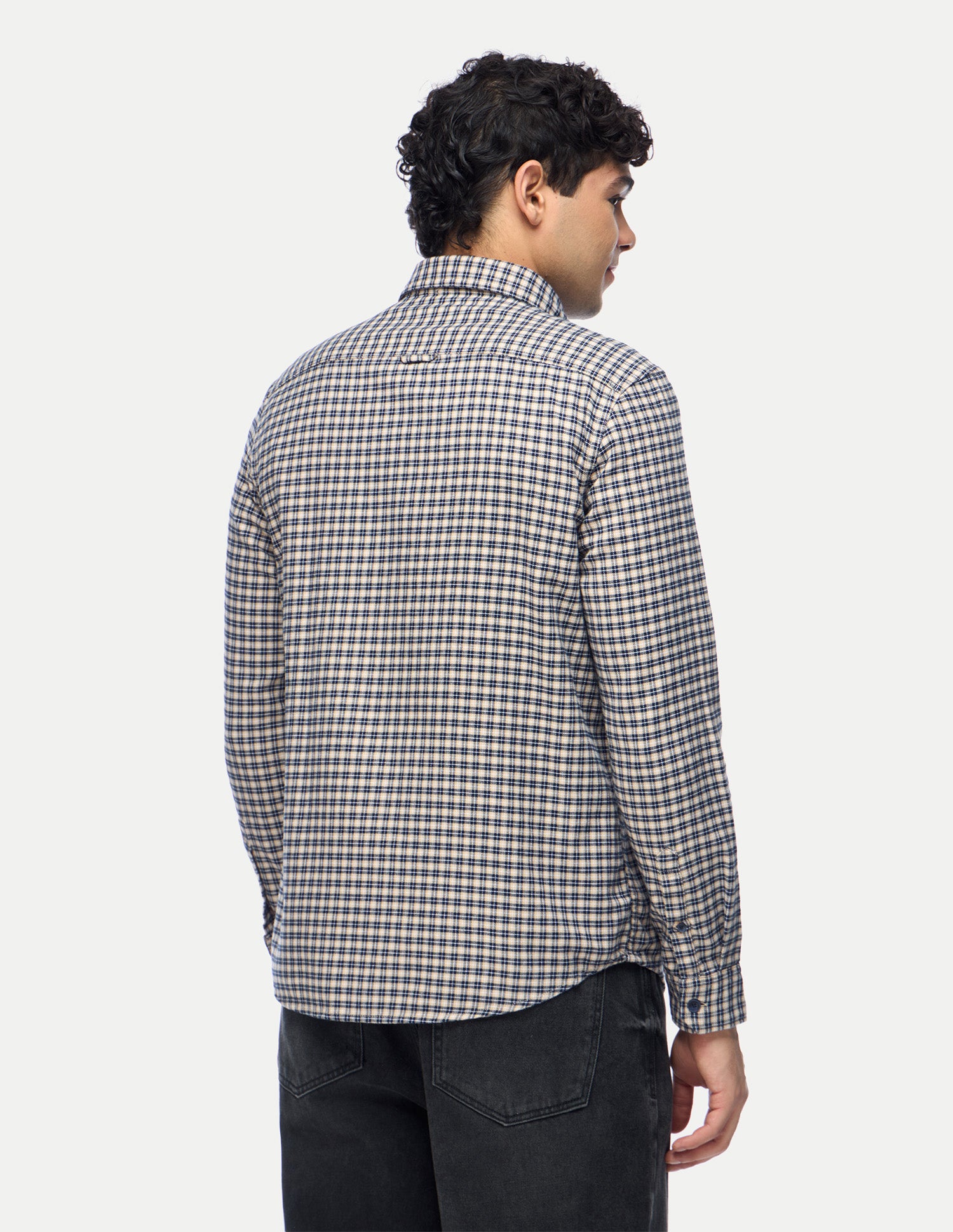 Plaid Checked Twill Shirt Beige - U.S. Polo Assn. India | Large