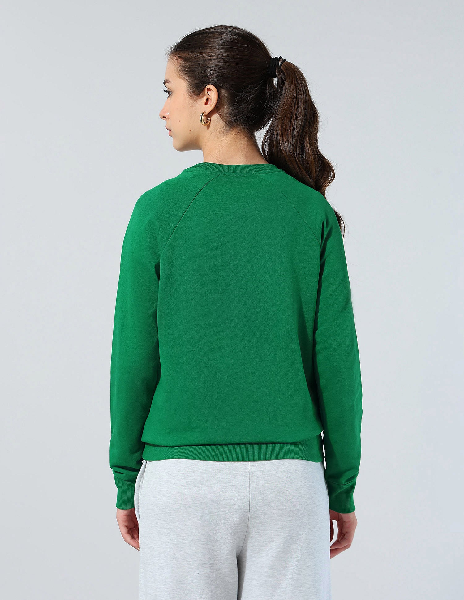 Brand Embroidered Sweatshirt Bright Green - U.S. POLO ASSN. | Large