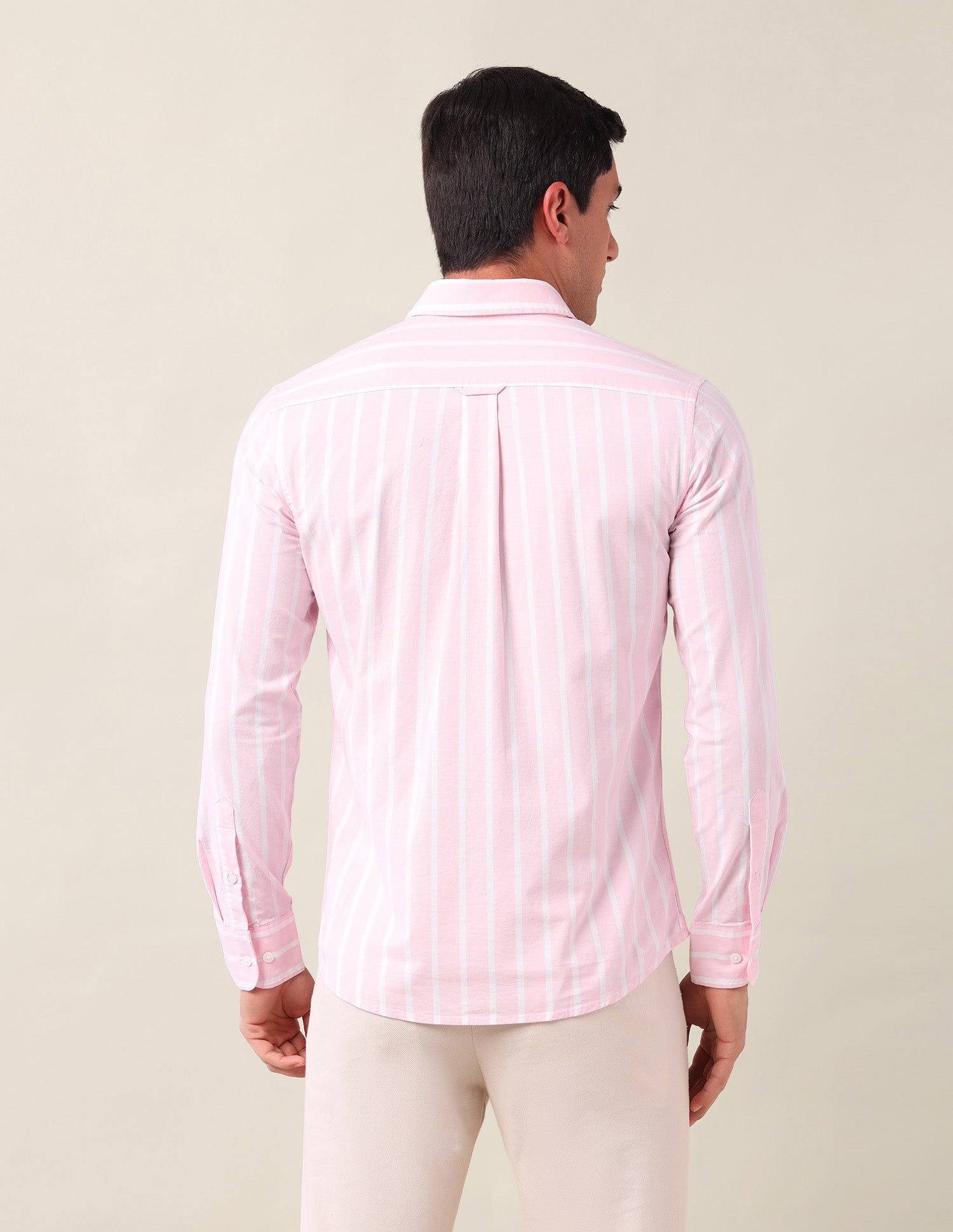Vertical Striped Tailored Fit Shirt Pink - U.S. Polo Assn. India | Large