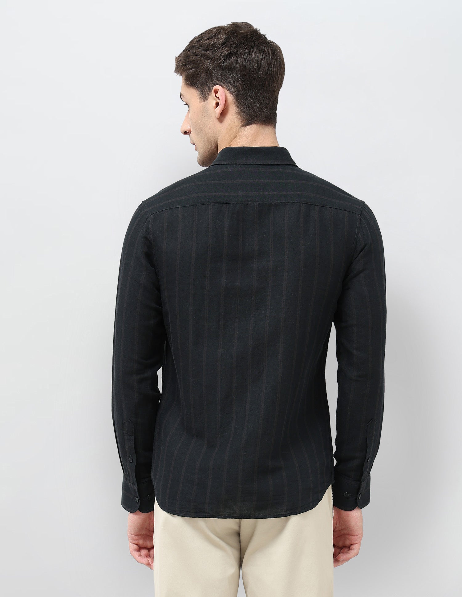 Vertical Striped Tailored Fit Shirt Black - U.S. POLO ASSN. | Large