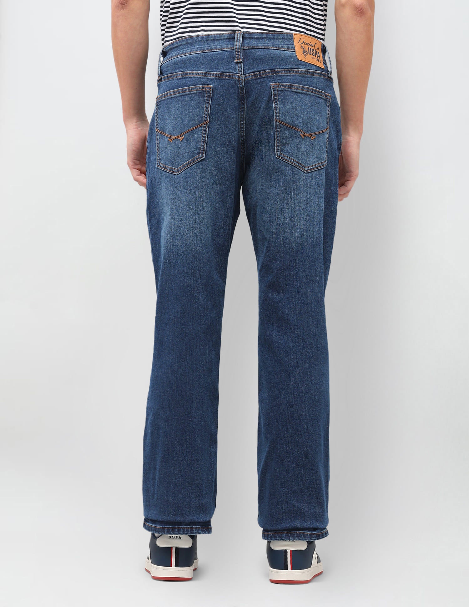 Solid Bootcut Jeans Blue - U.S. Polo Assn. India | Large