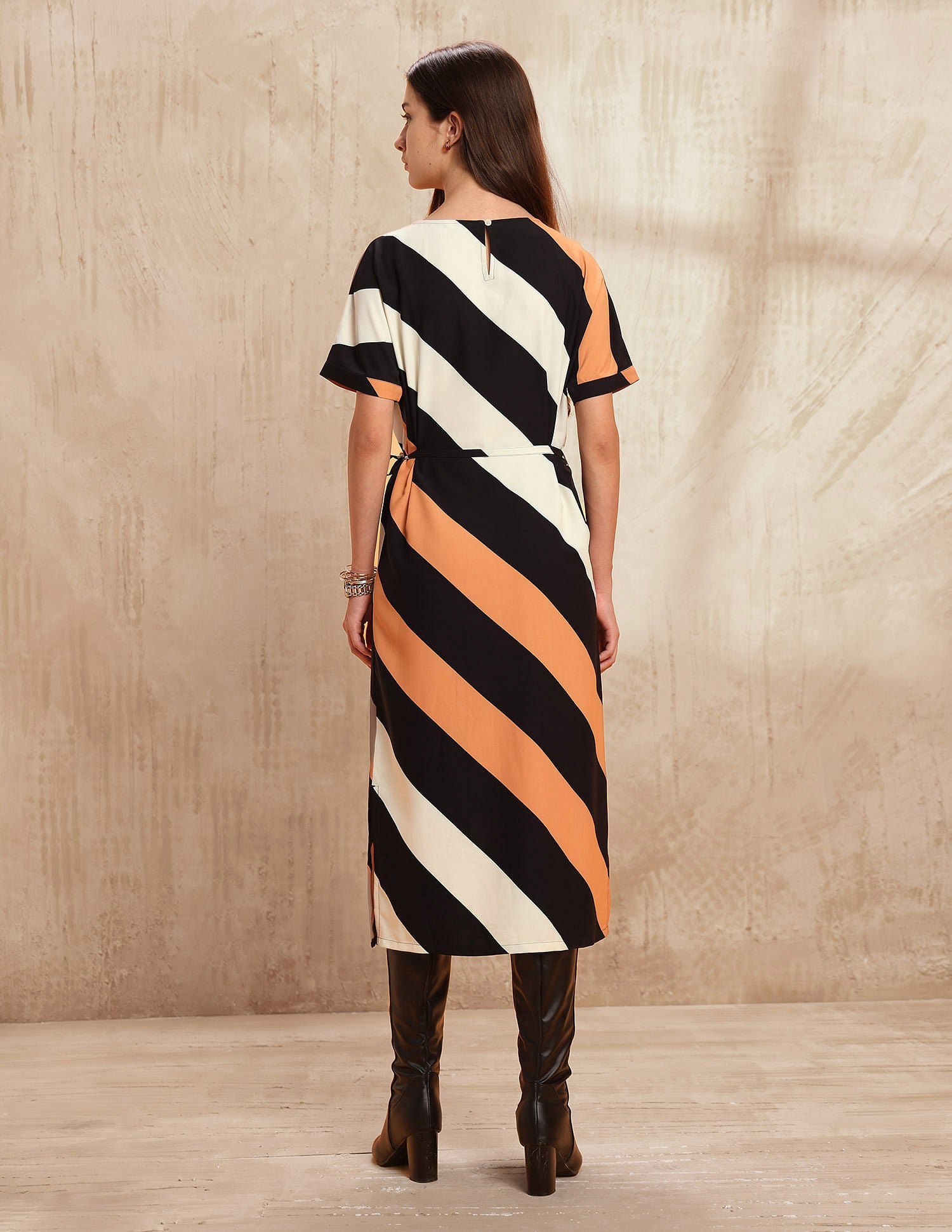 Striped Midi A-Line Dress Multi-colour - U.S. POLO ASSN. | Large