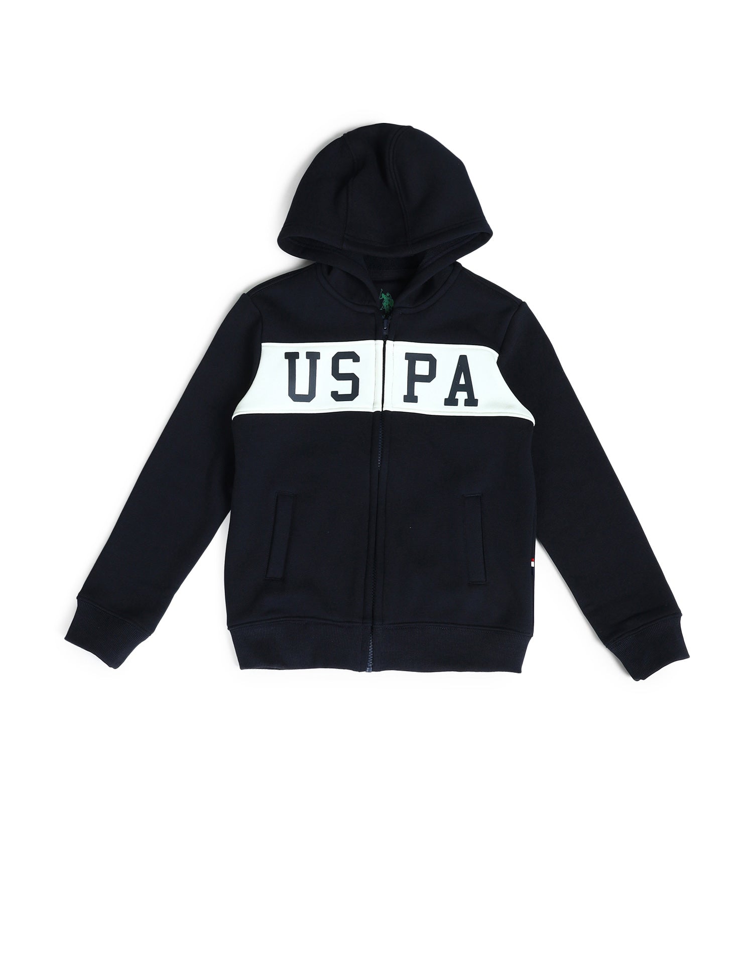Boys Brand Printed Hooded Sweatshirt Navy - U.S. POLO ASSN. | Large