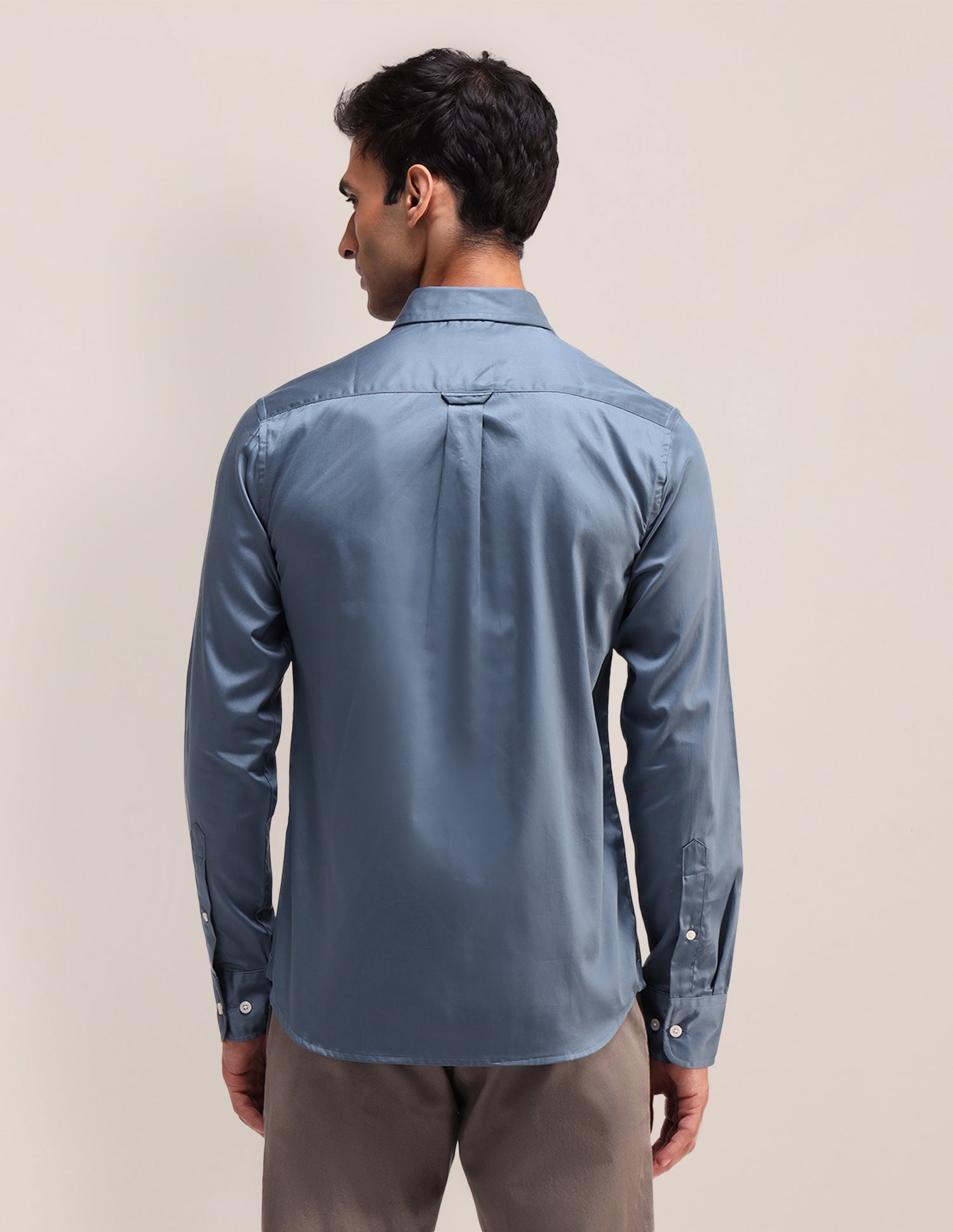 Tailored Fit Satin Shirt Grey - U.S. Polo Assn. India | Large