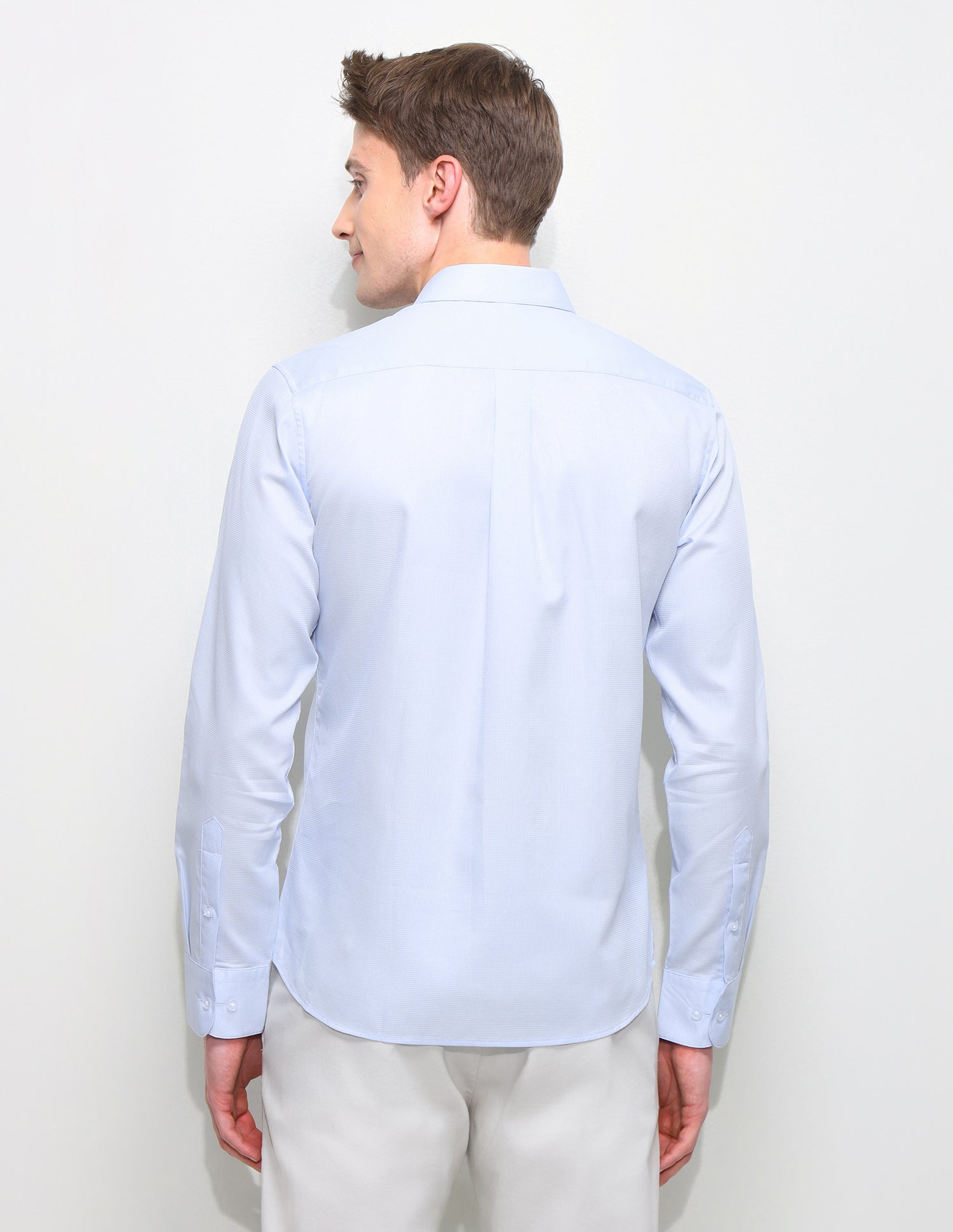 Solid Regular Fit Shirt Light Blue - U.S. Polo Assn. India | Large