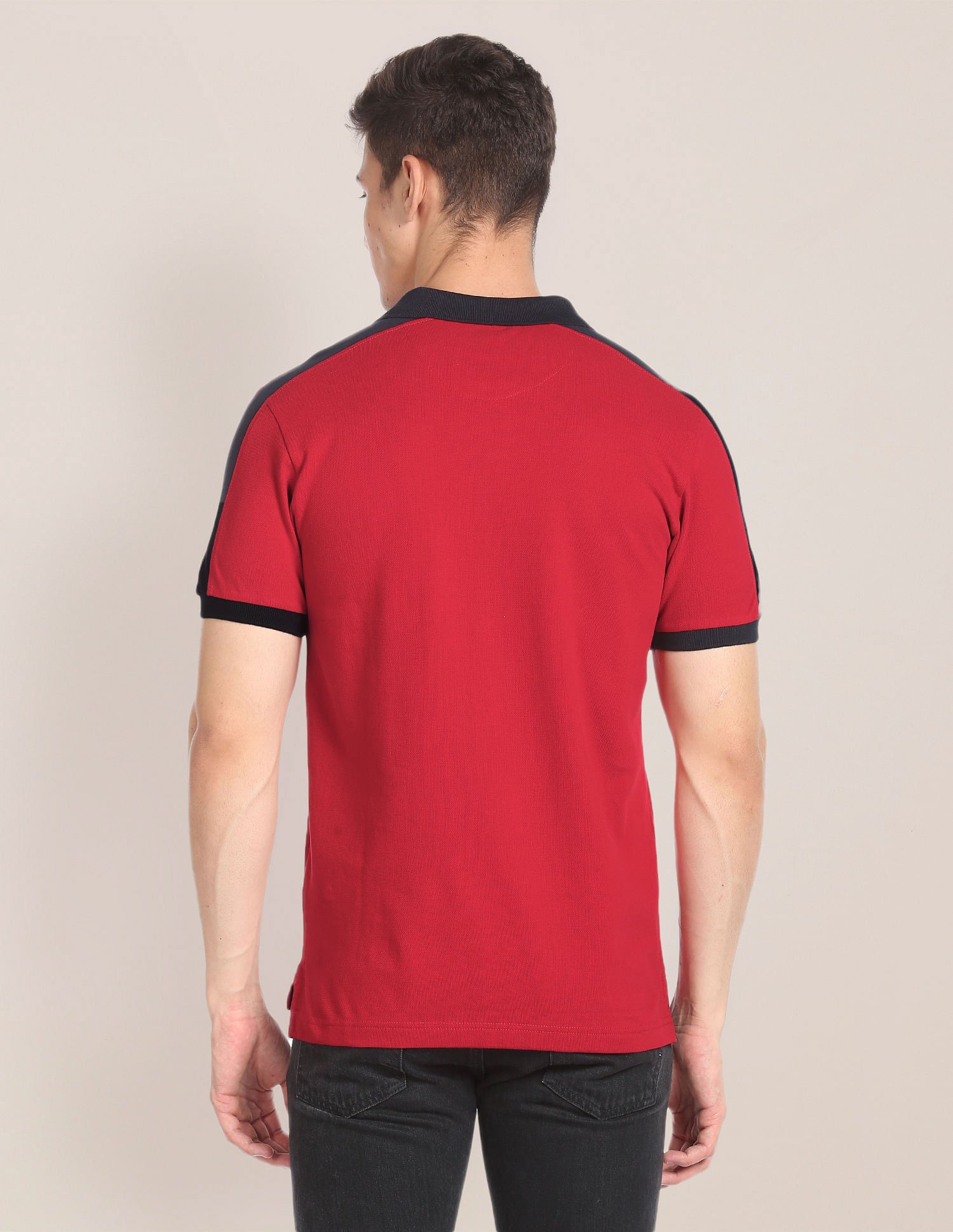 Contrast Placket Cotton Polo Shirt Red - U.S. POLO ASSN. | Large