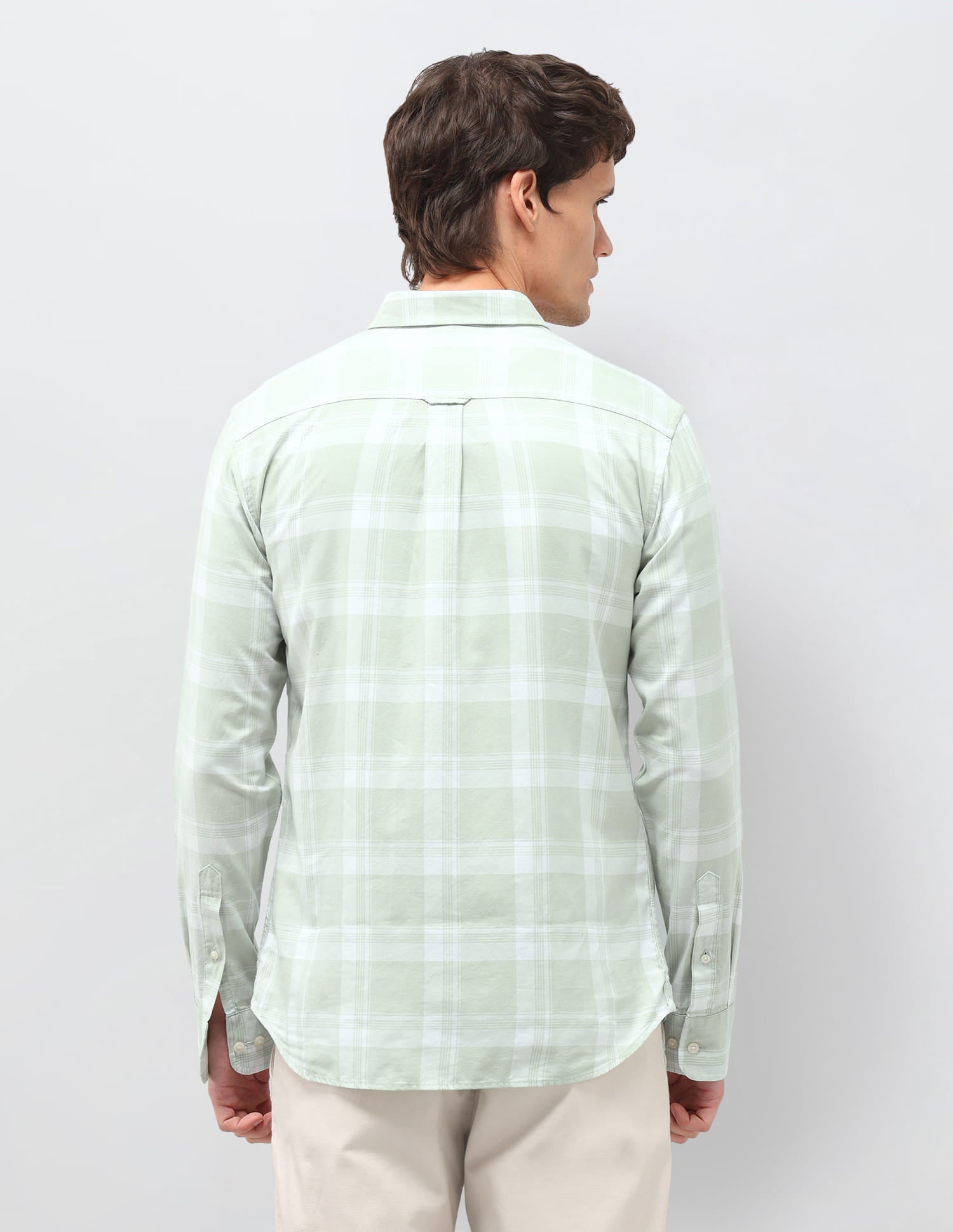 Plaid Tailored Fit Shirt Green - U.S. Polo Assn. India | Large