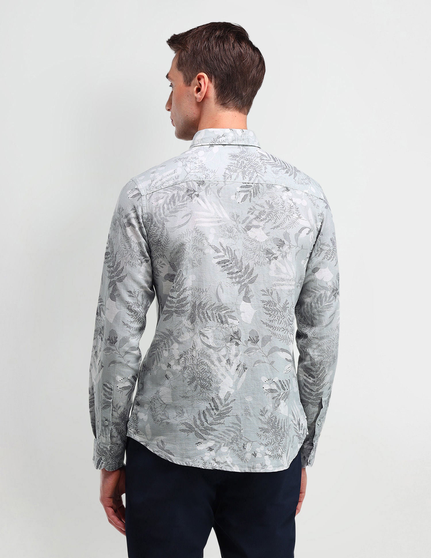 Slim Fit All-over Shirt Grey - U.S. POLO ASSN. | Large