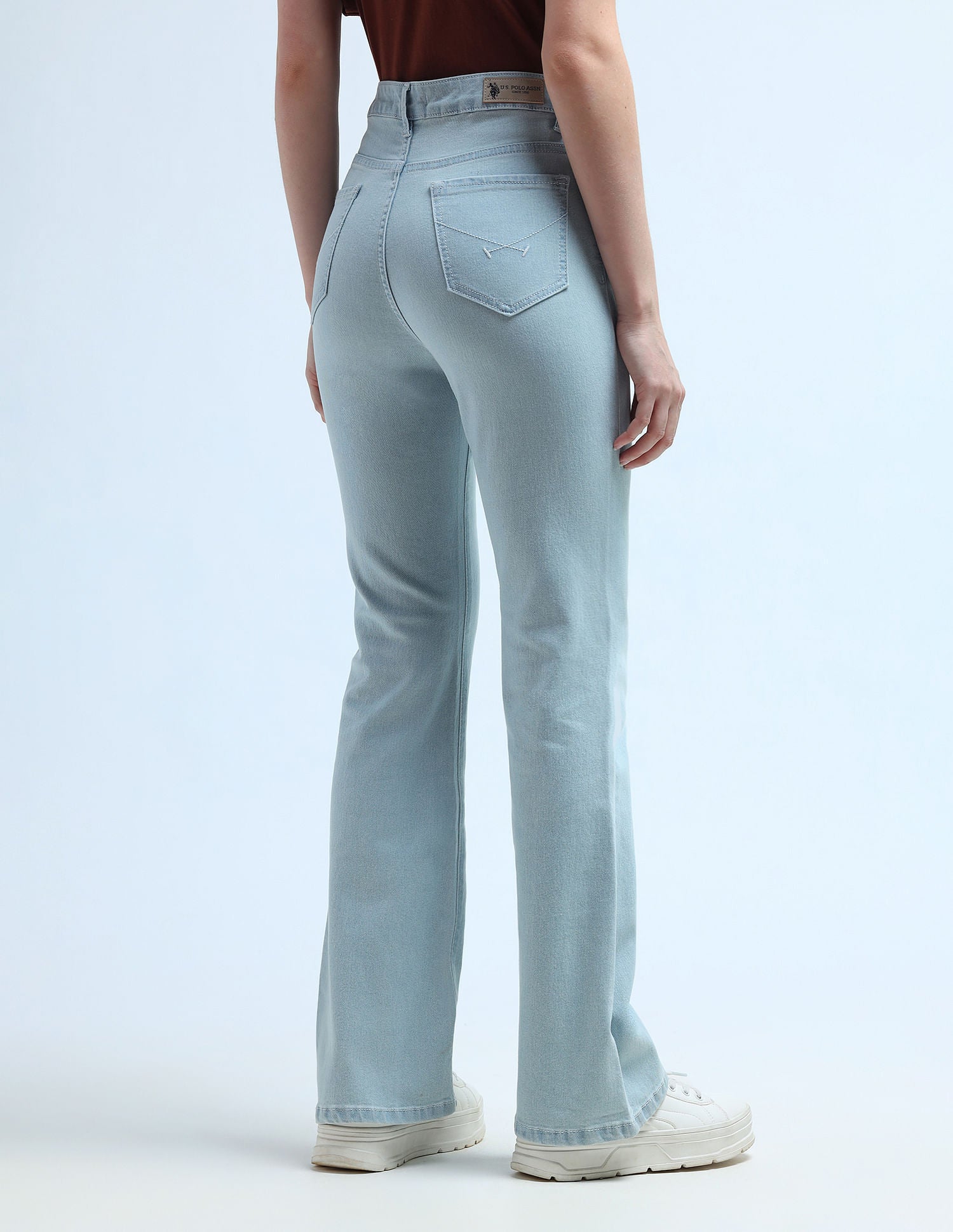 High Rise Flare Fit Jeans Blue - U.S. POLO ASSN. | Large