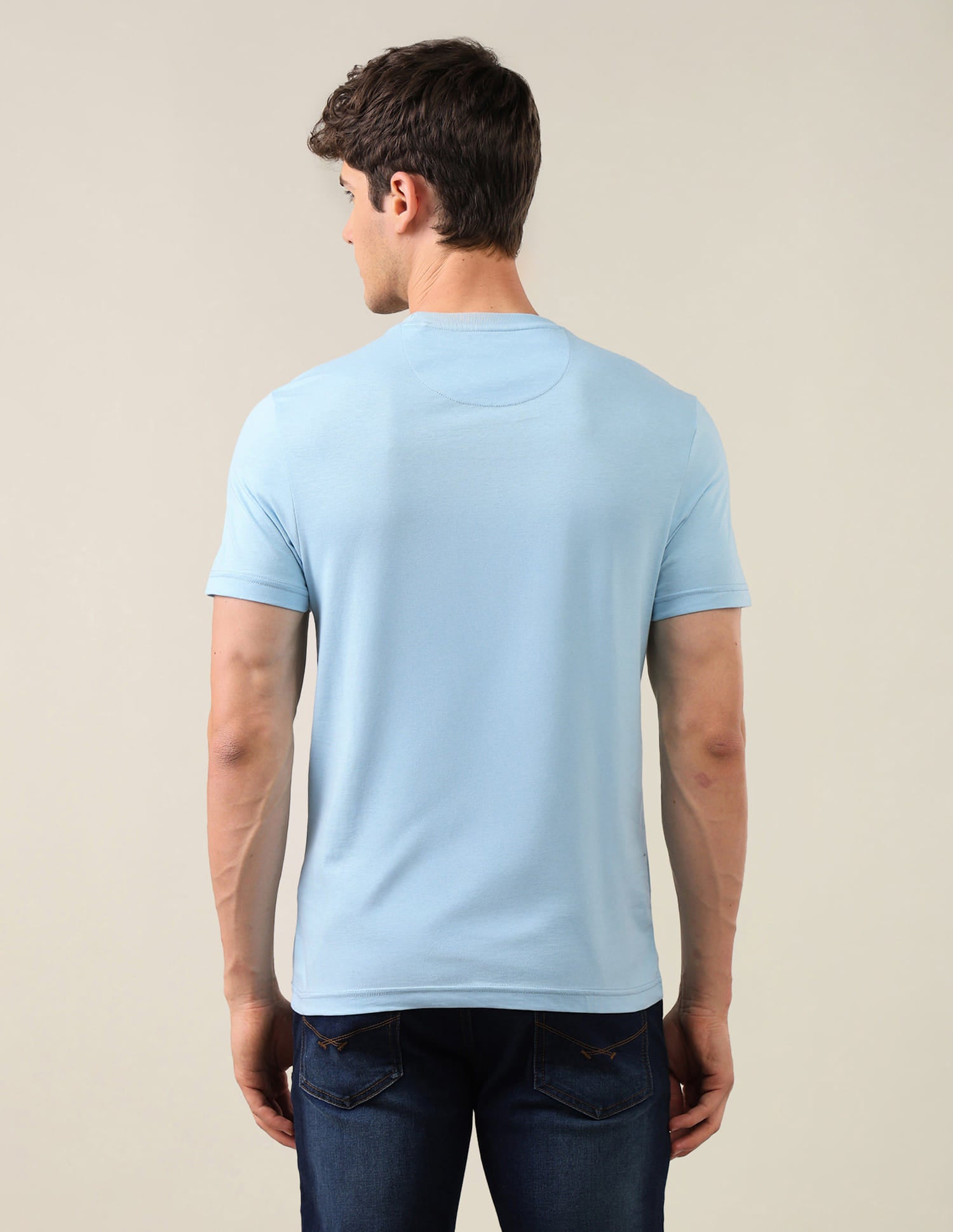 Brand Printed Regular Fit T-Shirt Blue - U.S. Polo Assn. India | Large