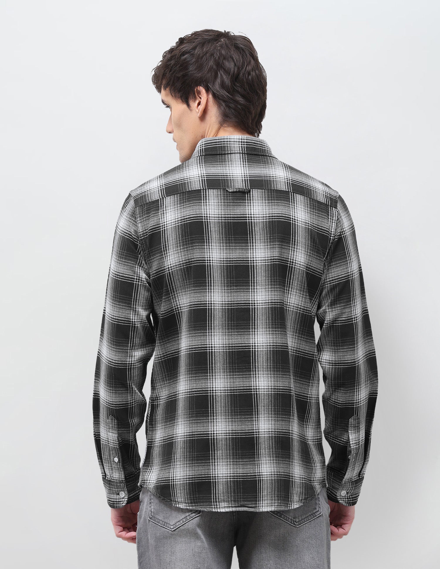 Twill Tartan Checked Shirt Black - U.S. Polo Assn. India | Large