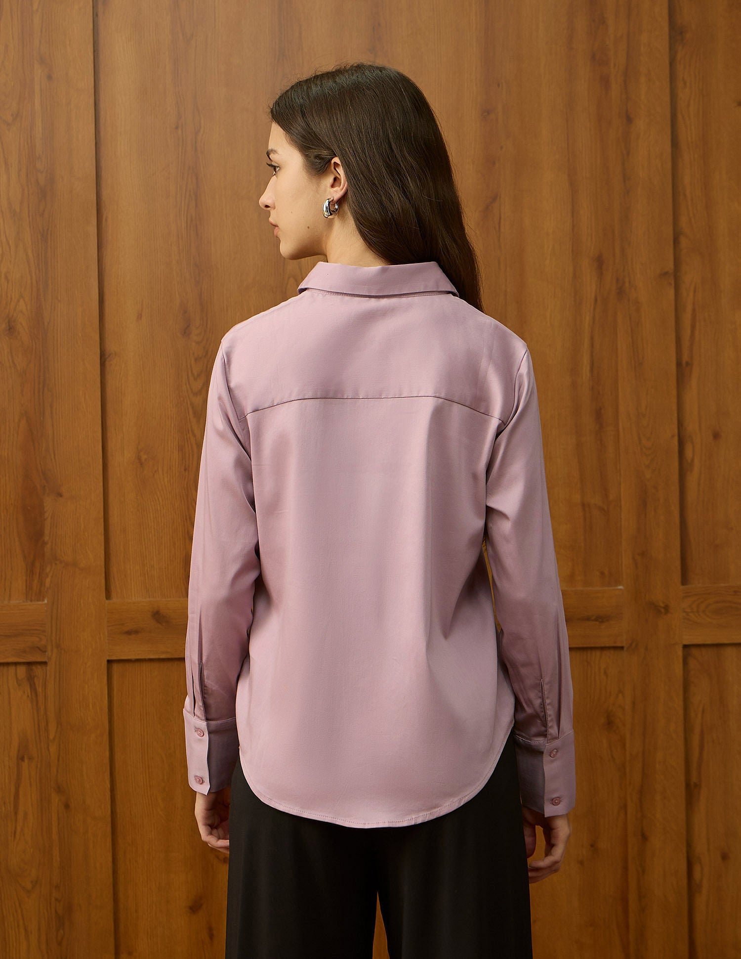 Regular Fit Satin Shirt Light Pink - U.S. POLO ASSN. | Large