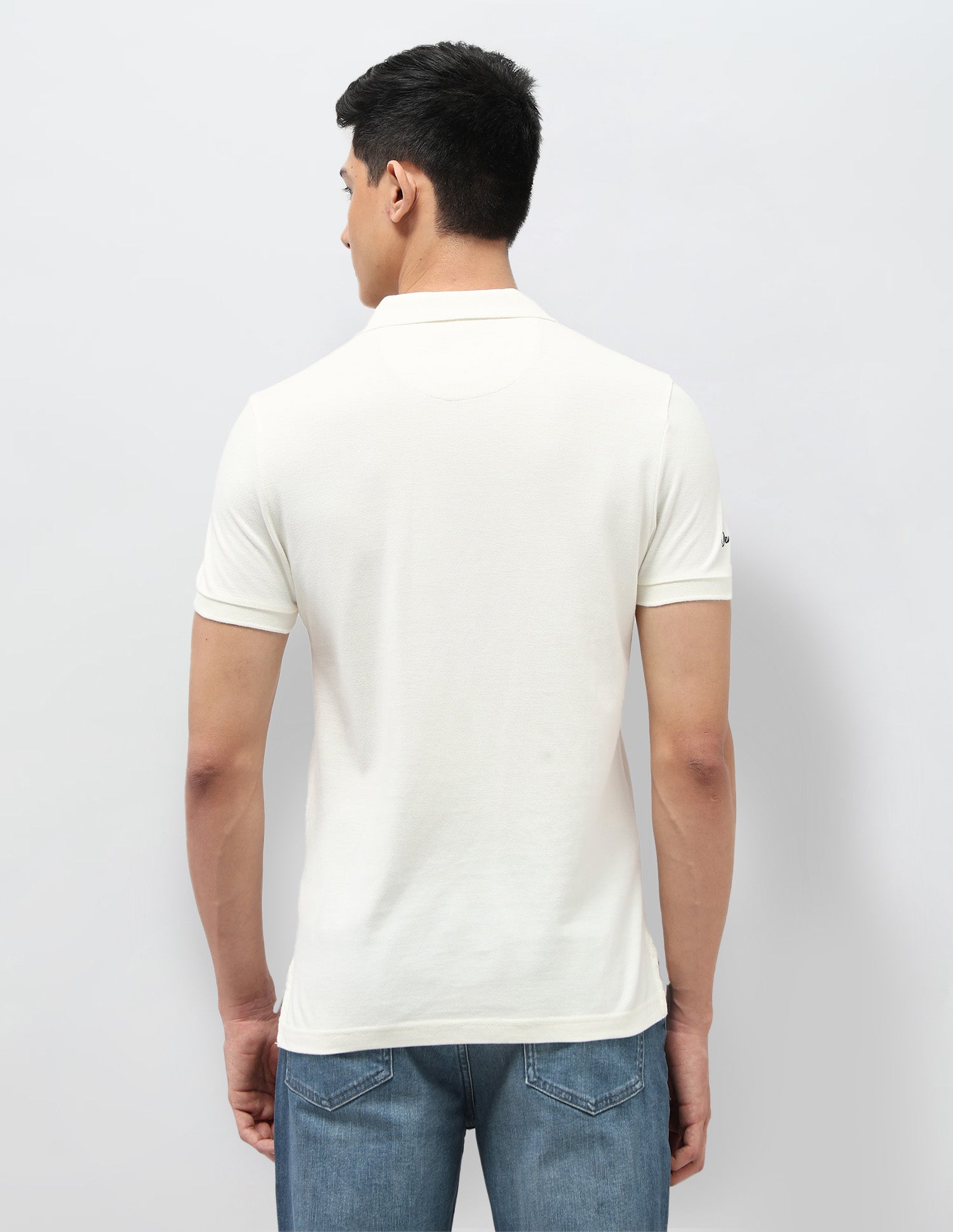 Pure Cotton Muscle Fit Polo Shirt Ivory - U.S. Polo Assn. India | Large