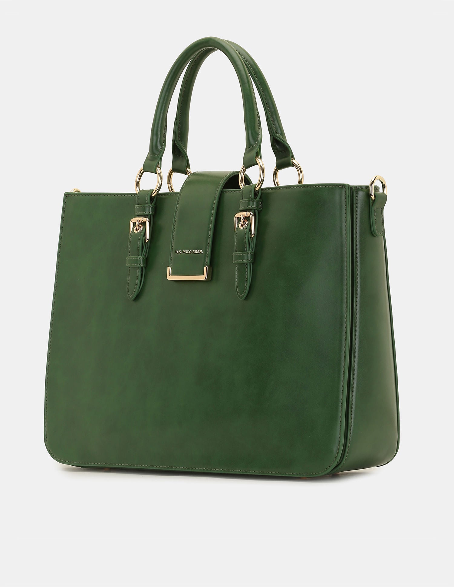 Women Bianca Tote Bag with Two Handles Green - U.S. POLO ASSN. | Large