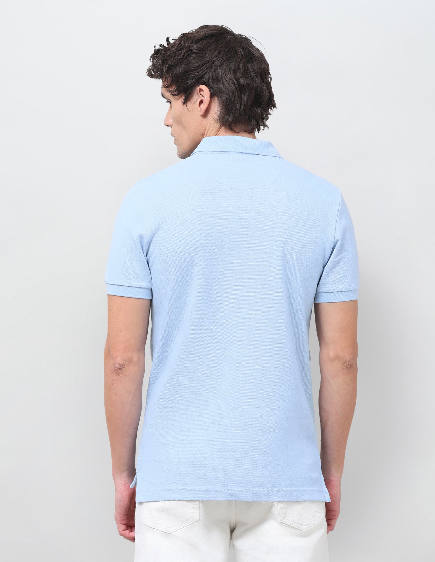 Brand Printed Regular Fit Polo Shirt Light Blue - U.S. Polo Assn. India | Large