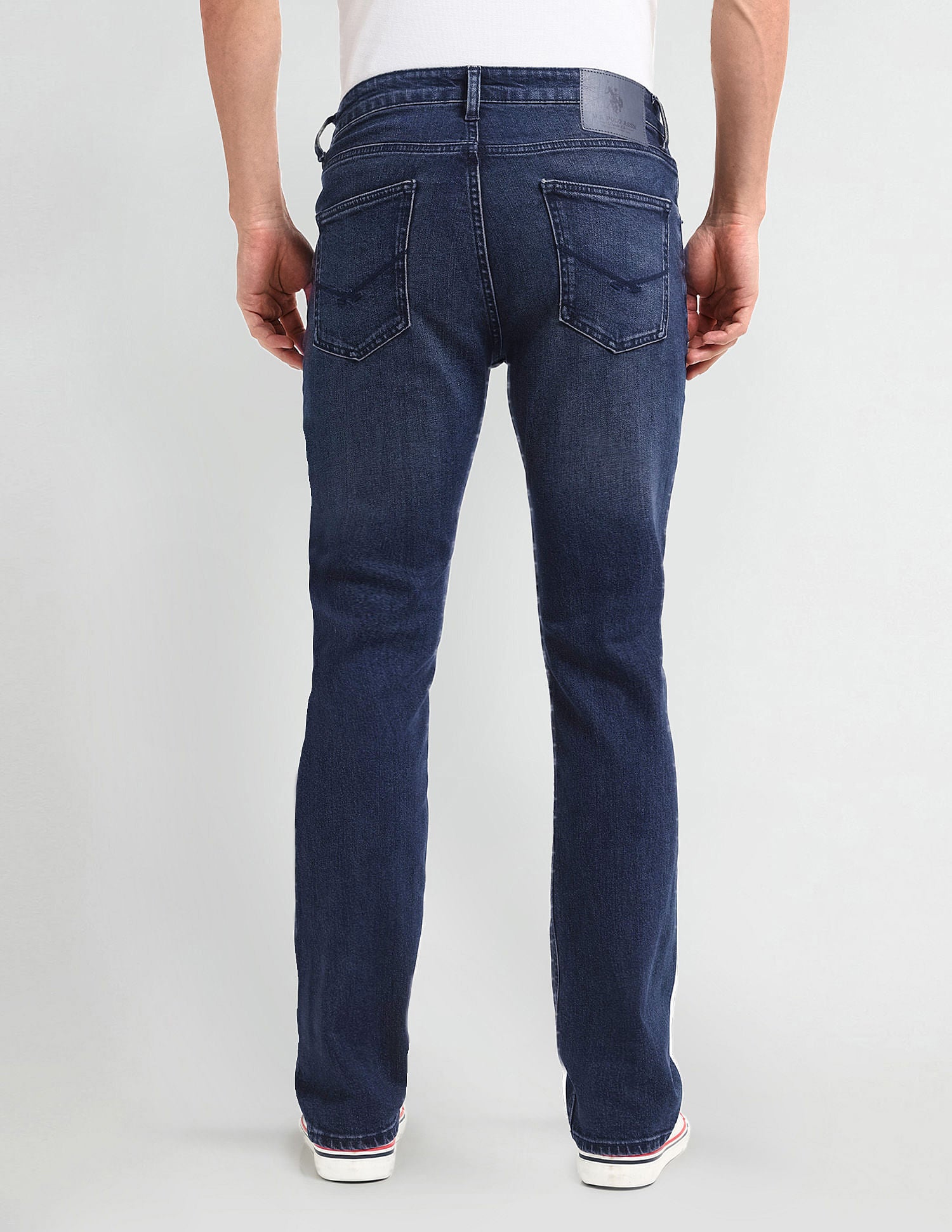 Harold Slim Straight Fit Blue Jeans Dark Blue - U.S. Polo Assn. India | Large