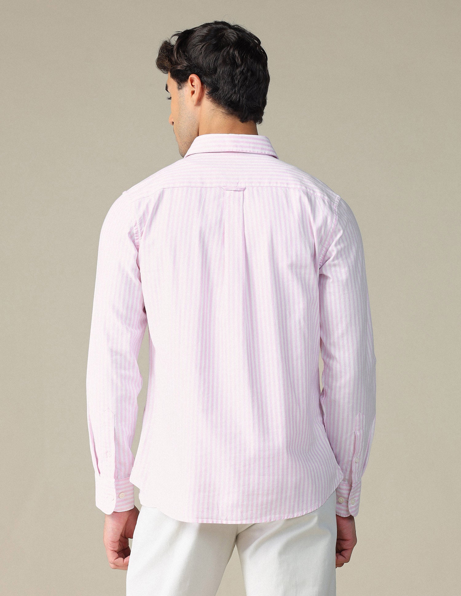Pure Cotton Vertical Striped Shirt Pink - U.S. POLO ASSN. | Large
