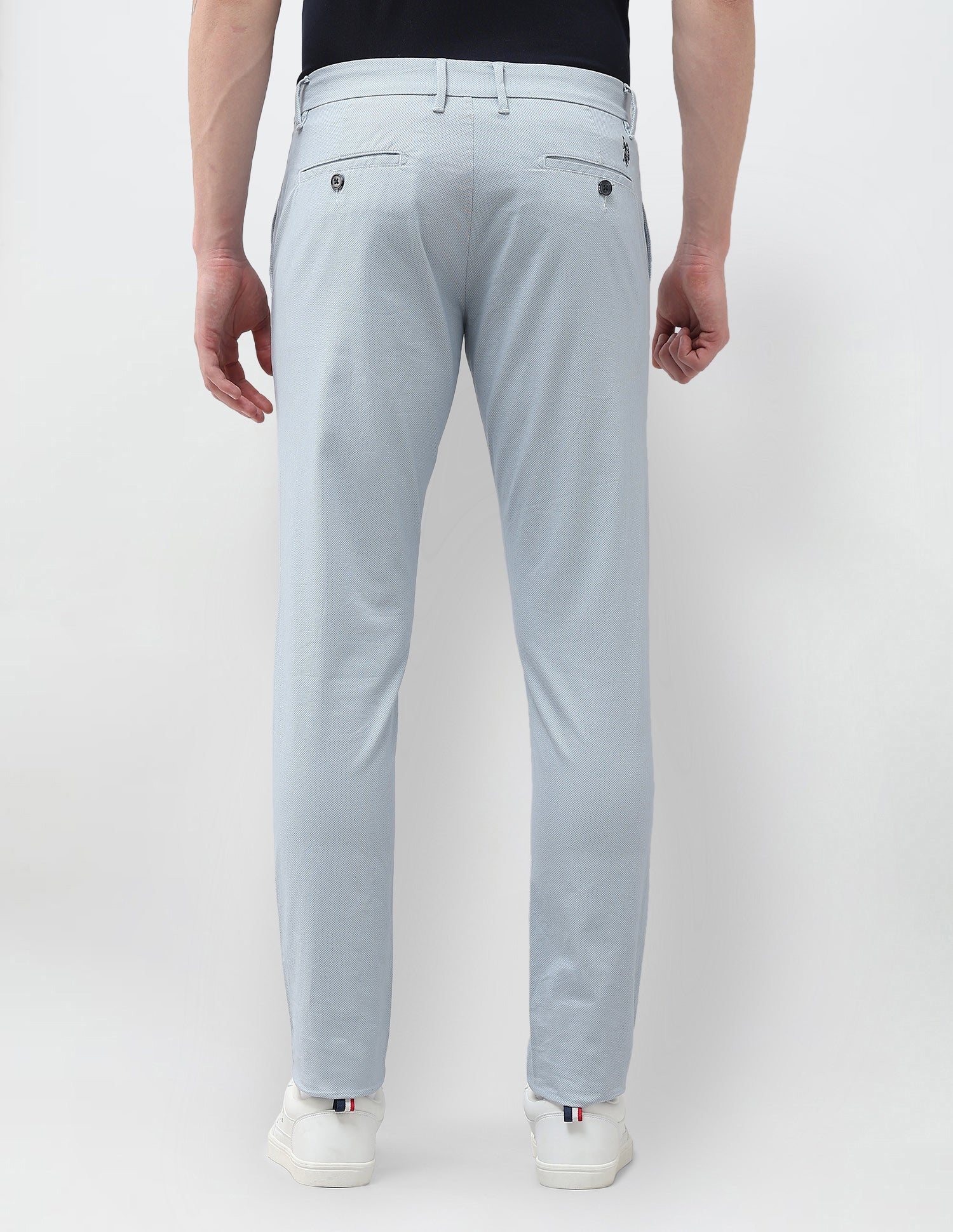 Austin Slim Fit Twill Trousers Light Blue - U.S. Polo Assn. India | Large
