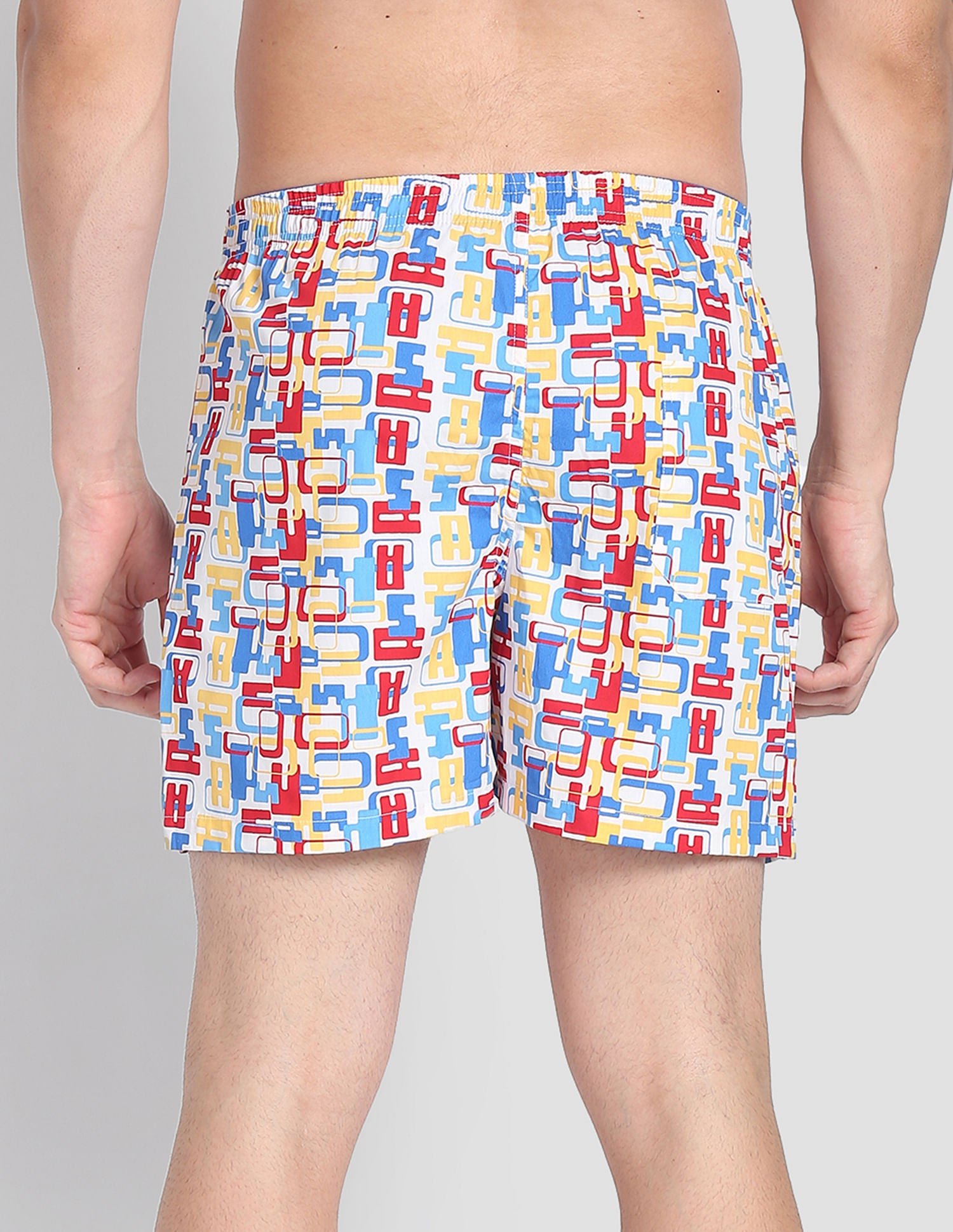 Back Pocket All Over Print IYAC Boxers - Pack Of 1 White and Red - U.S. POLO ASSN. | Large