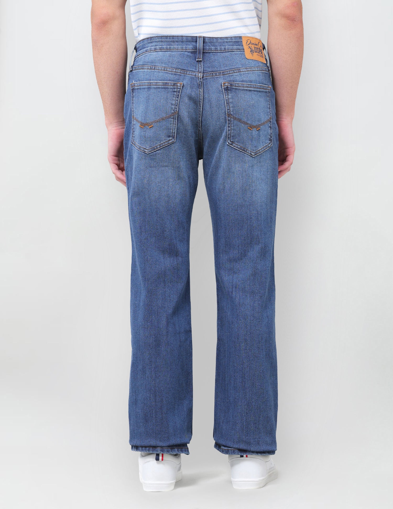Connor Bootcut Fit Blue Jeans Mid Blue - U.S. Polo Assn. India | Large