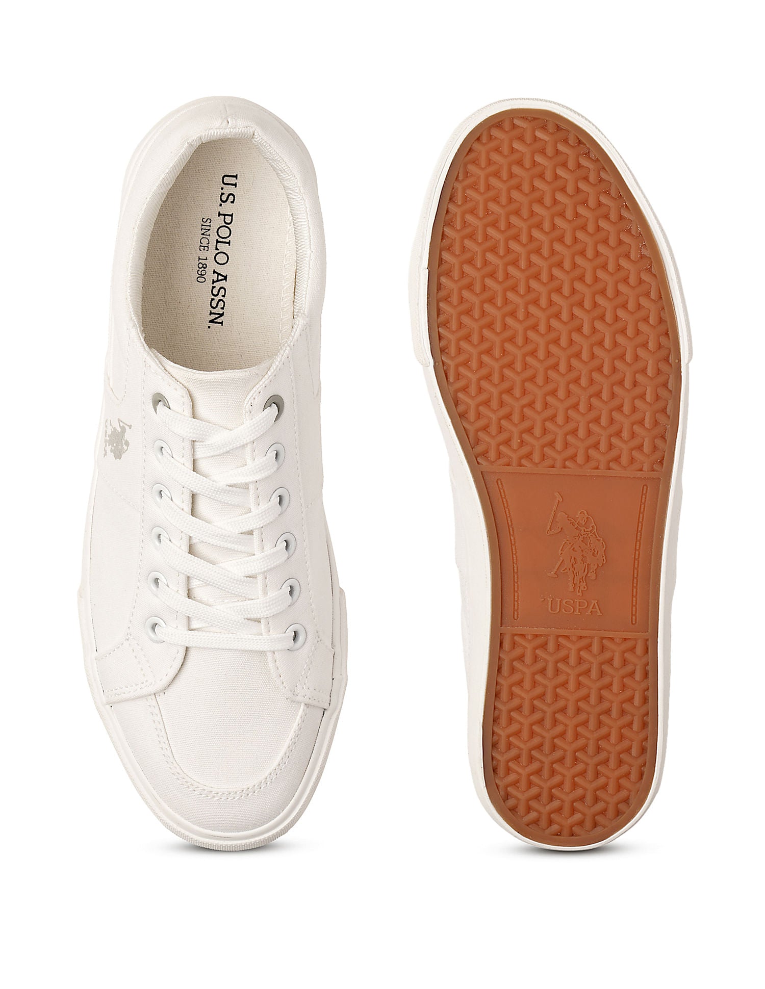 Men Clarkin Textured Sneakers White - U.S. POLO ASSN. | Large