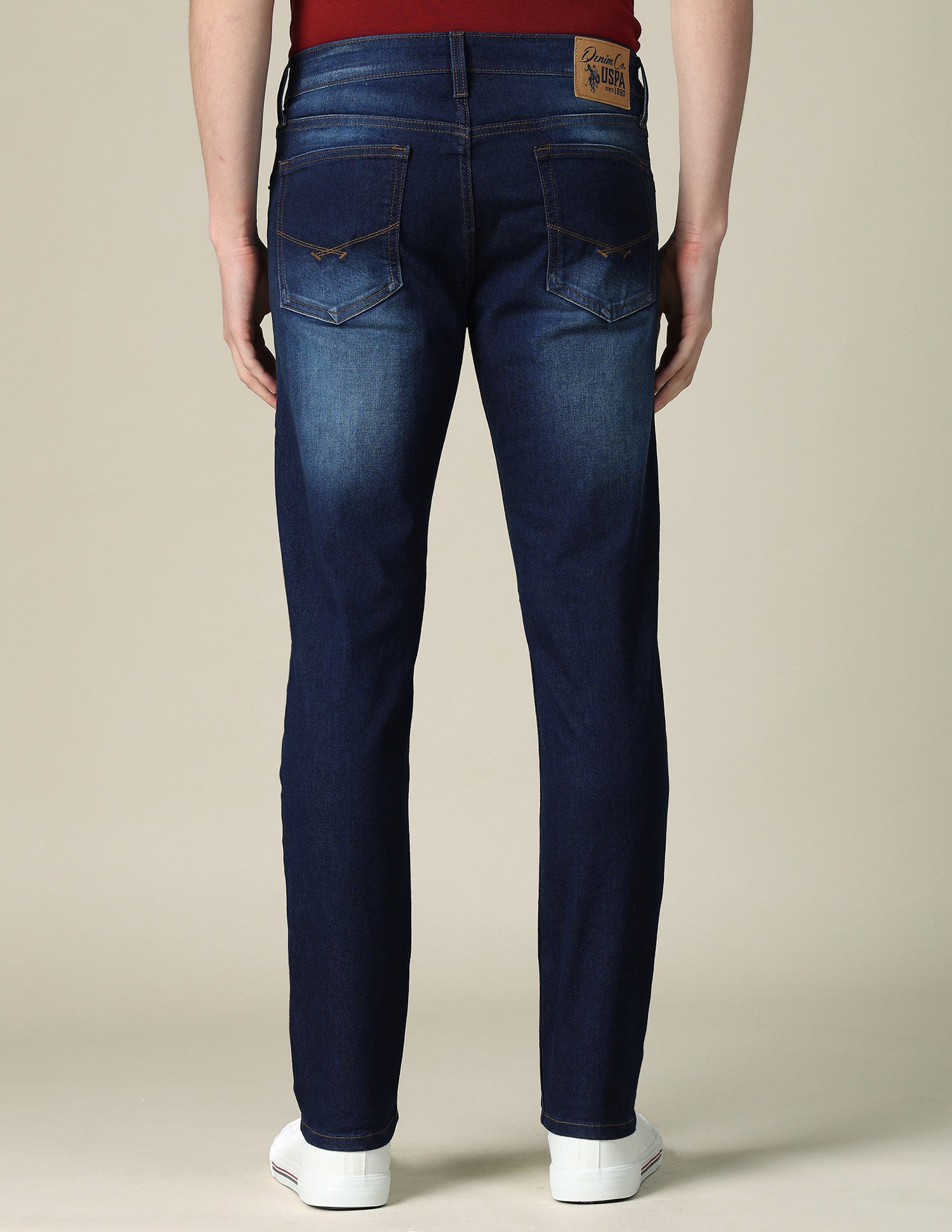 Brandon Slim Tapered Fit Blue Jeans Dark Indigo - U.S. POLO ASSN. | Large