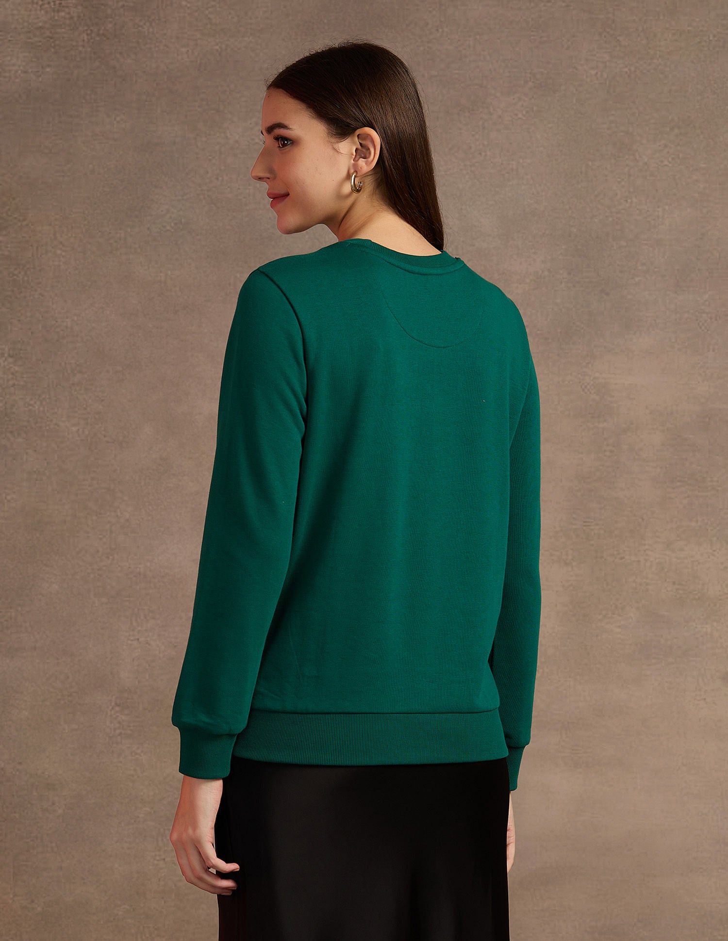 Drop Shoulder Tipped Sweatshirt Dark Green - U.S. POLO ASSN. | Large