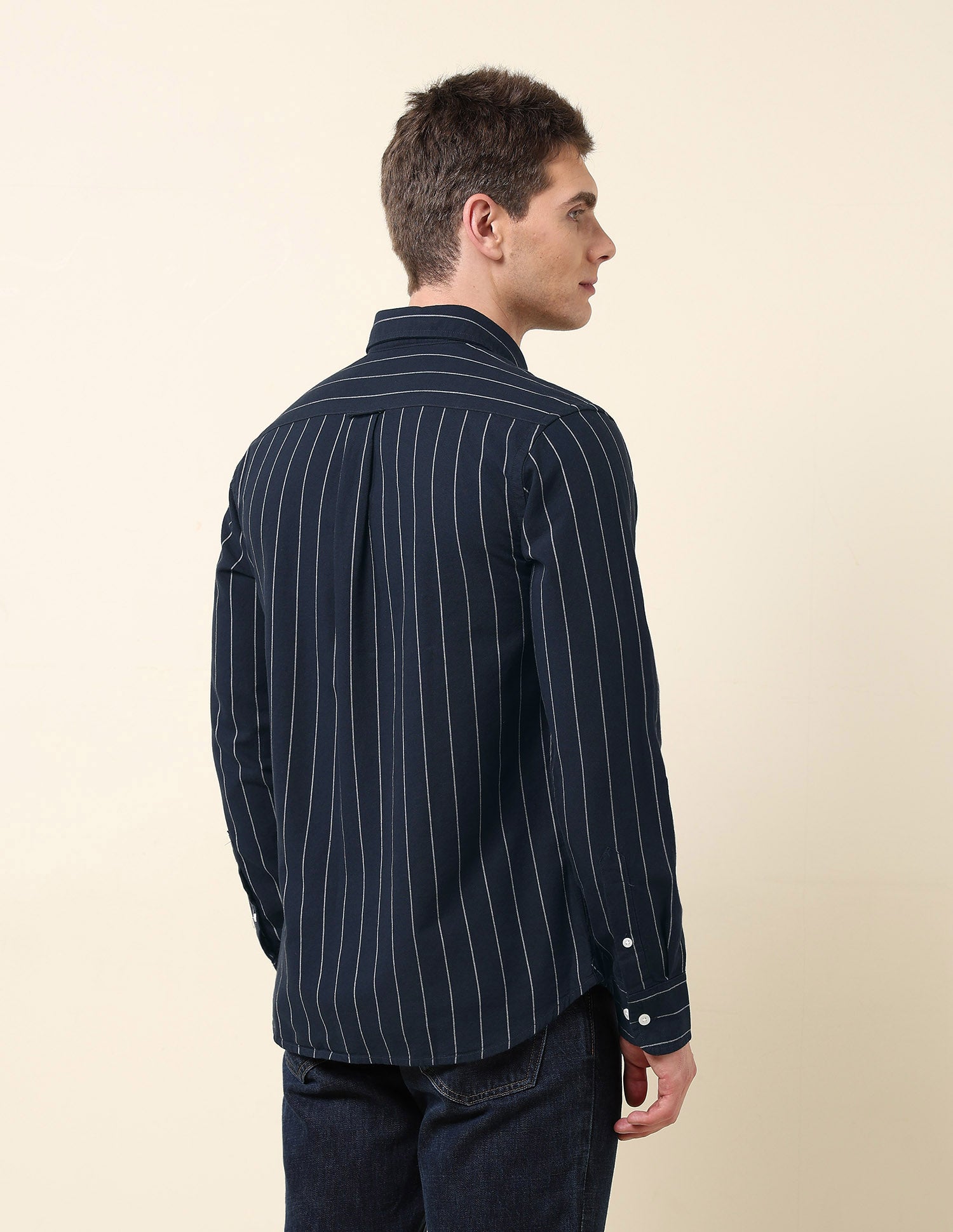 Pinstriped Oxford Shirt Navy - U.S. Polo Assn. India | Large
