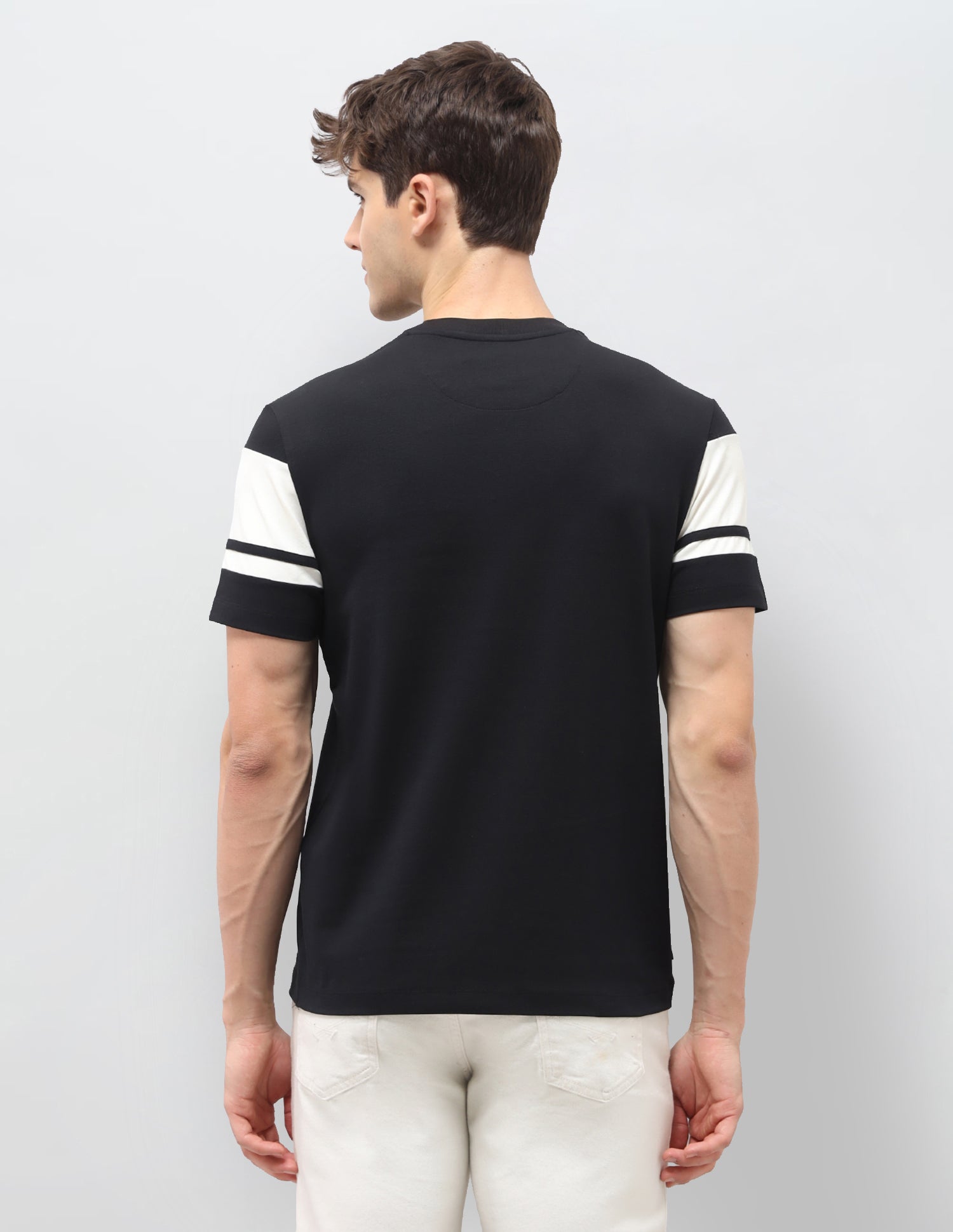 Colourblocked Slim Fit T-Shirt Black - U.S. Polo Assn. India | Large
