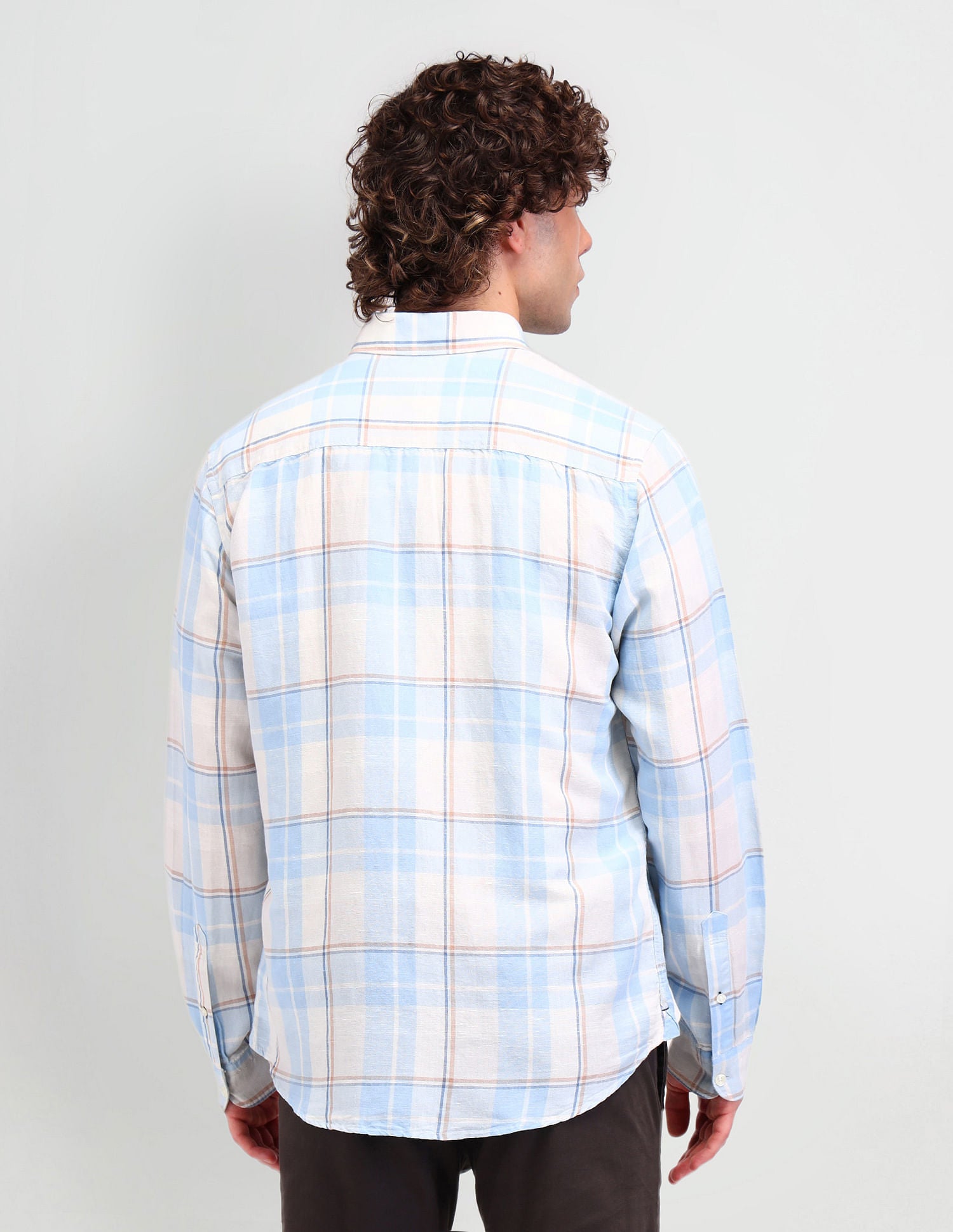 Slim Fit Button Down Shirt Blue - U.S. Polo Assn. India | Large