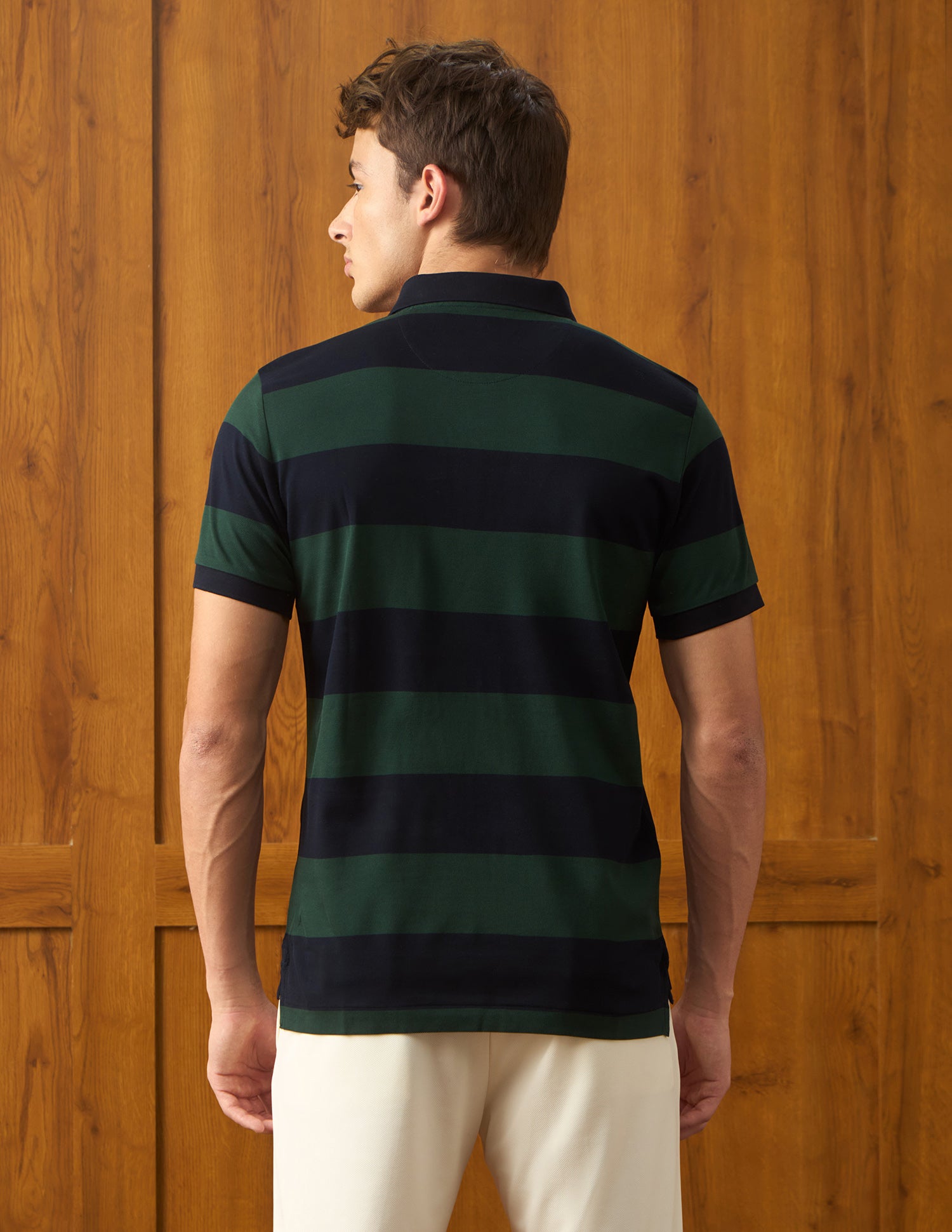 Horizontal Striped Slim Fit Polo Shirt Navy - U.S. Polo Assn. India | Large