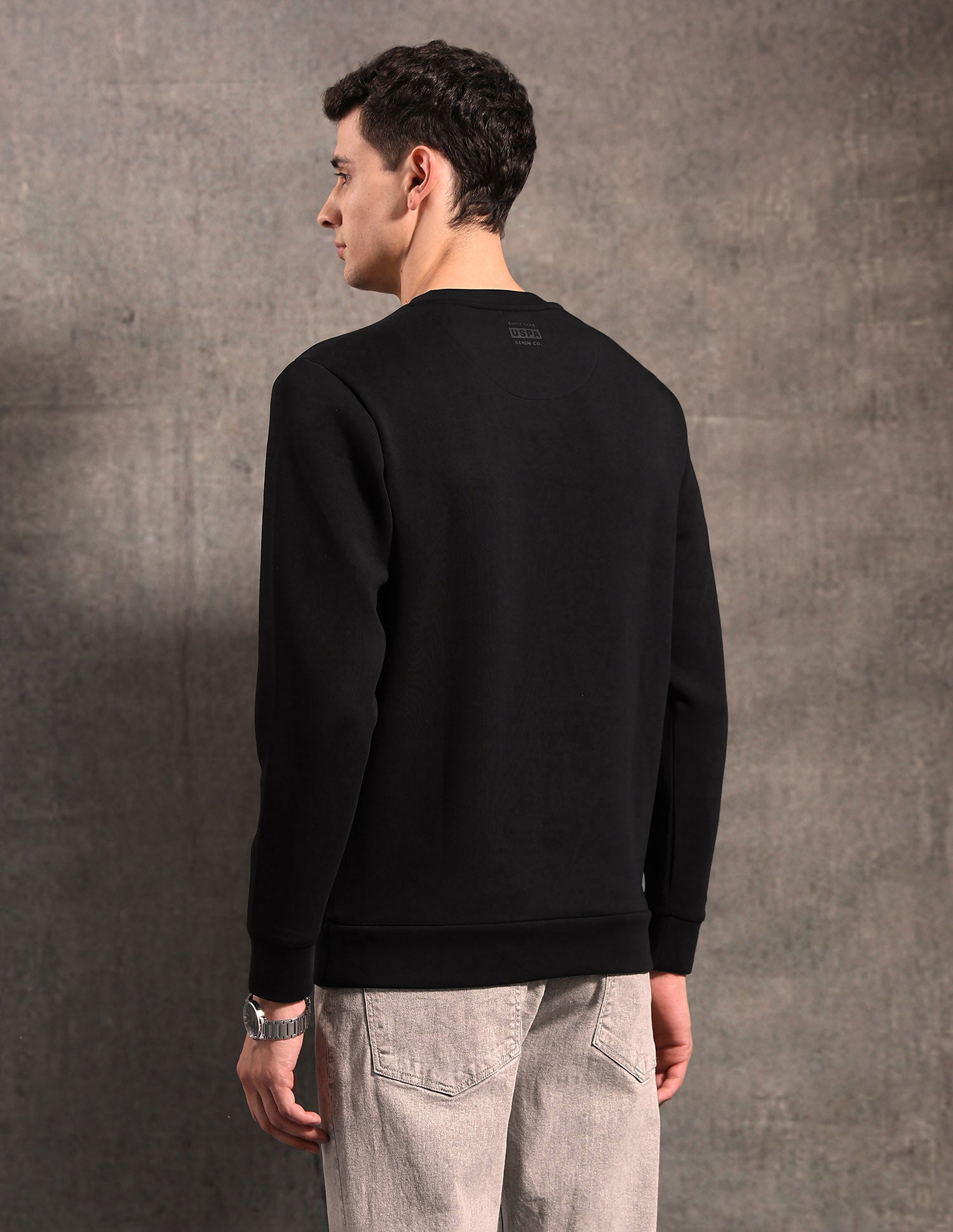 Black & Gold Regular Fit Sweatshirt Black - U.S. POLO ASSN. | Large