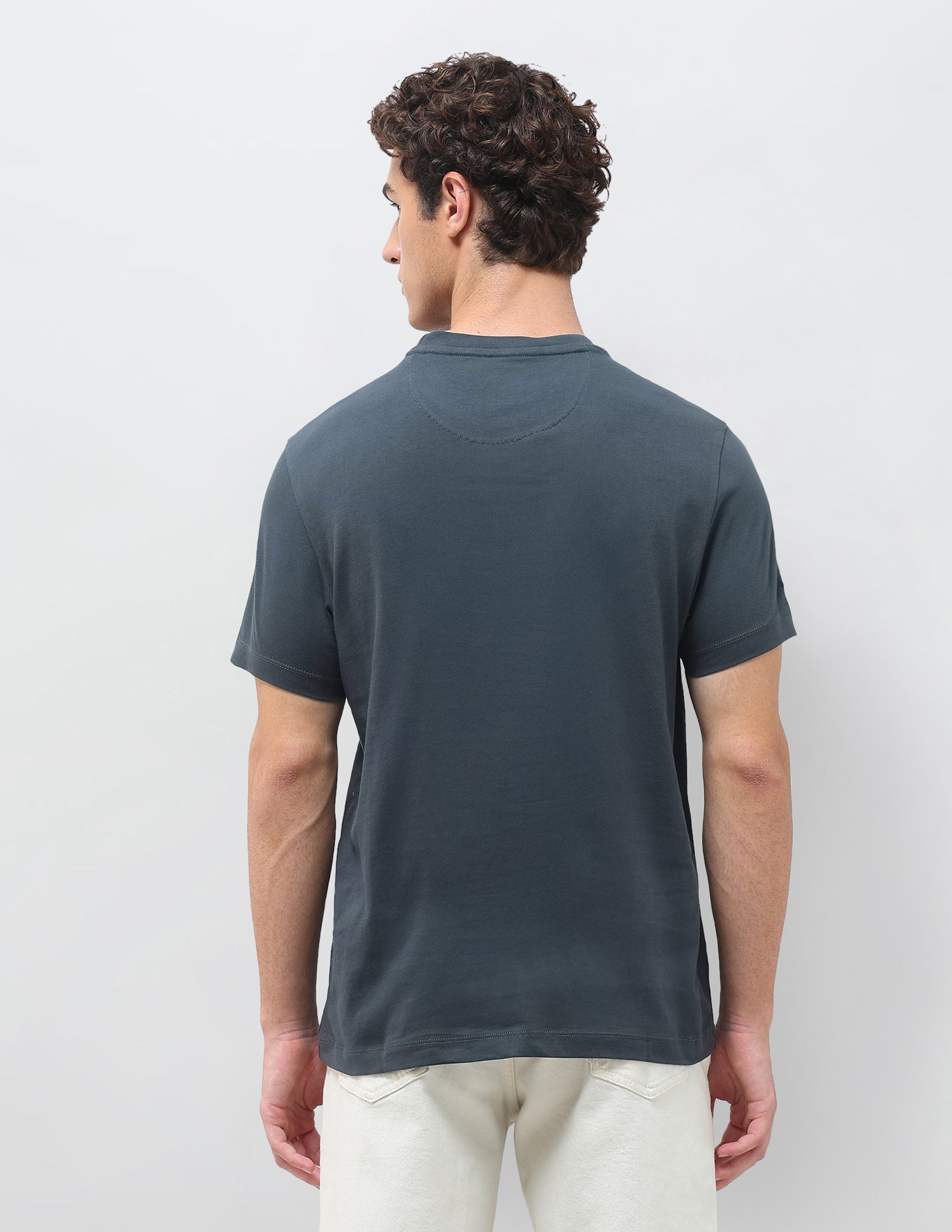 Graphic Printed Slim Fit T-Shirt Teal - U.S. Polo Assn. India | Large