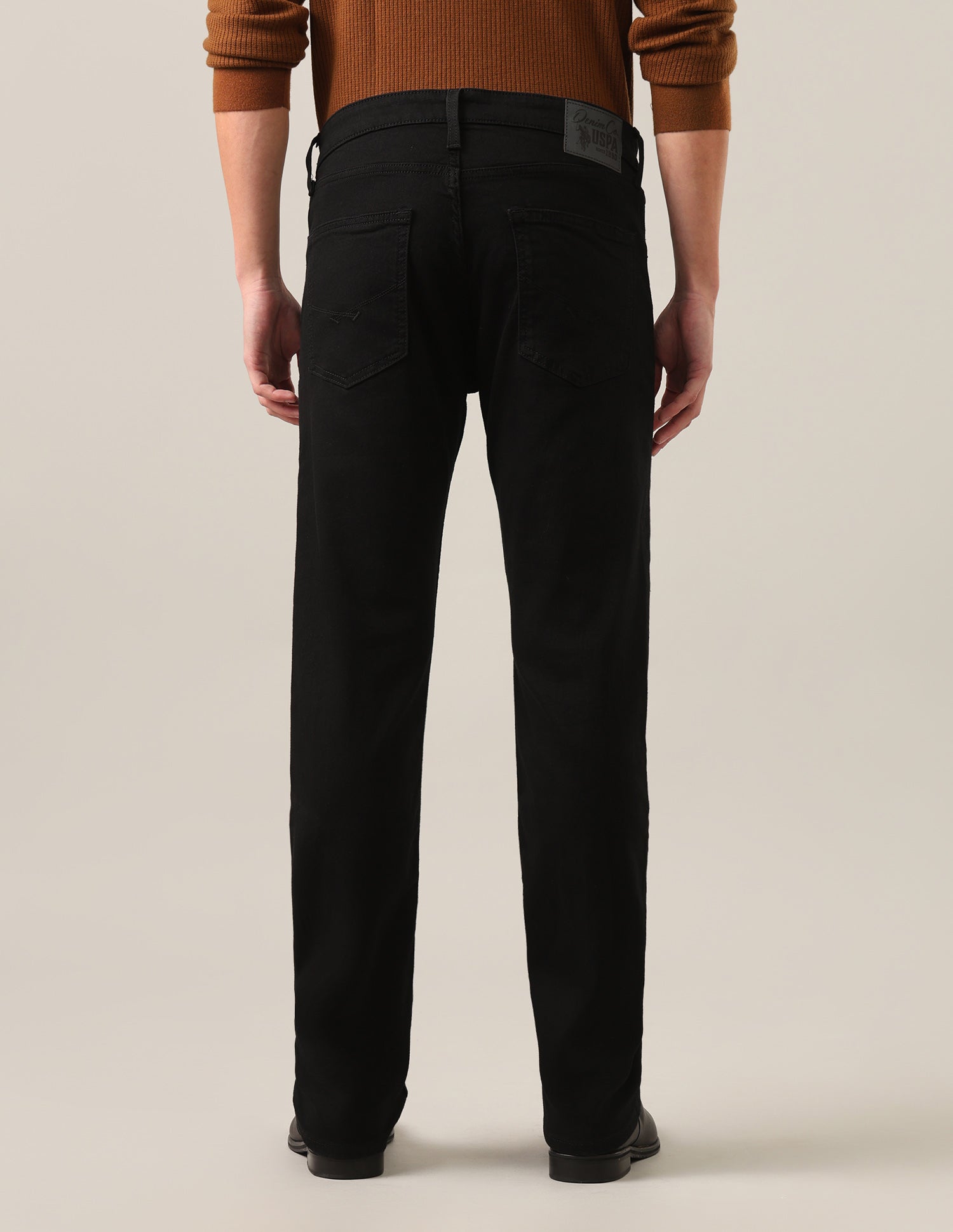 Harold Slim Straight Fit Black Jeans Black - U.S. Polo Assn. India | Large