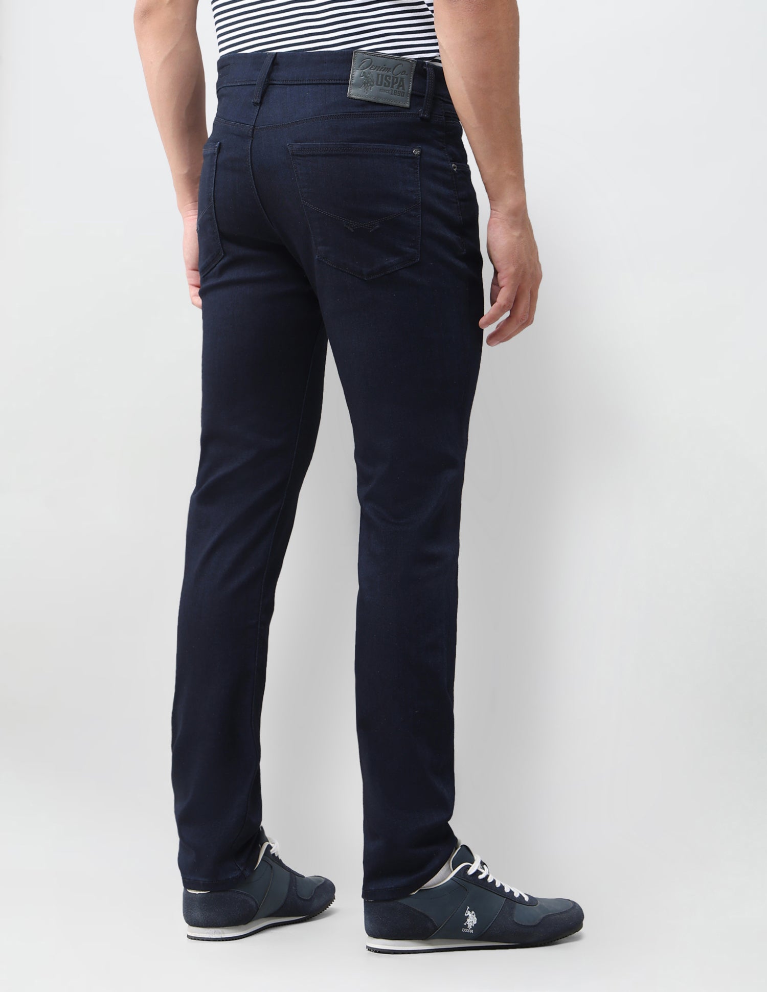 Brandon Slim Tapered Fit Blue Jeans Blue - U.S. Polo Assn. India | Large