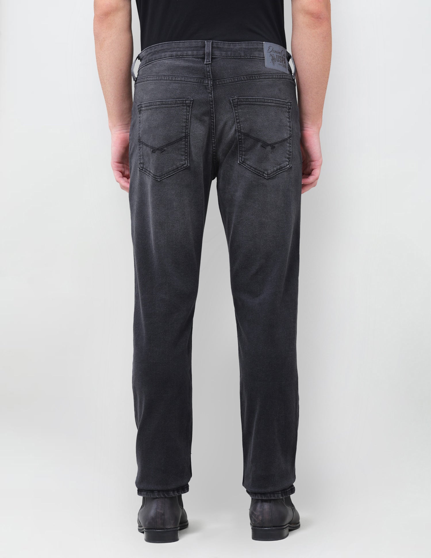 Harold Slim Straight Fit Black Jeans Black - U.S. Polo Assn. India | Large
