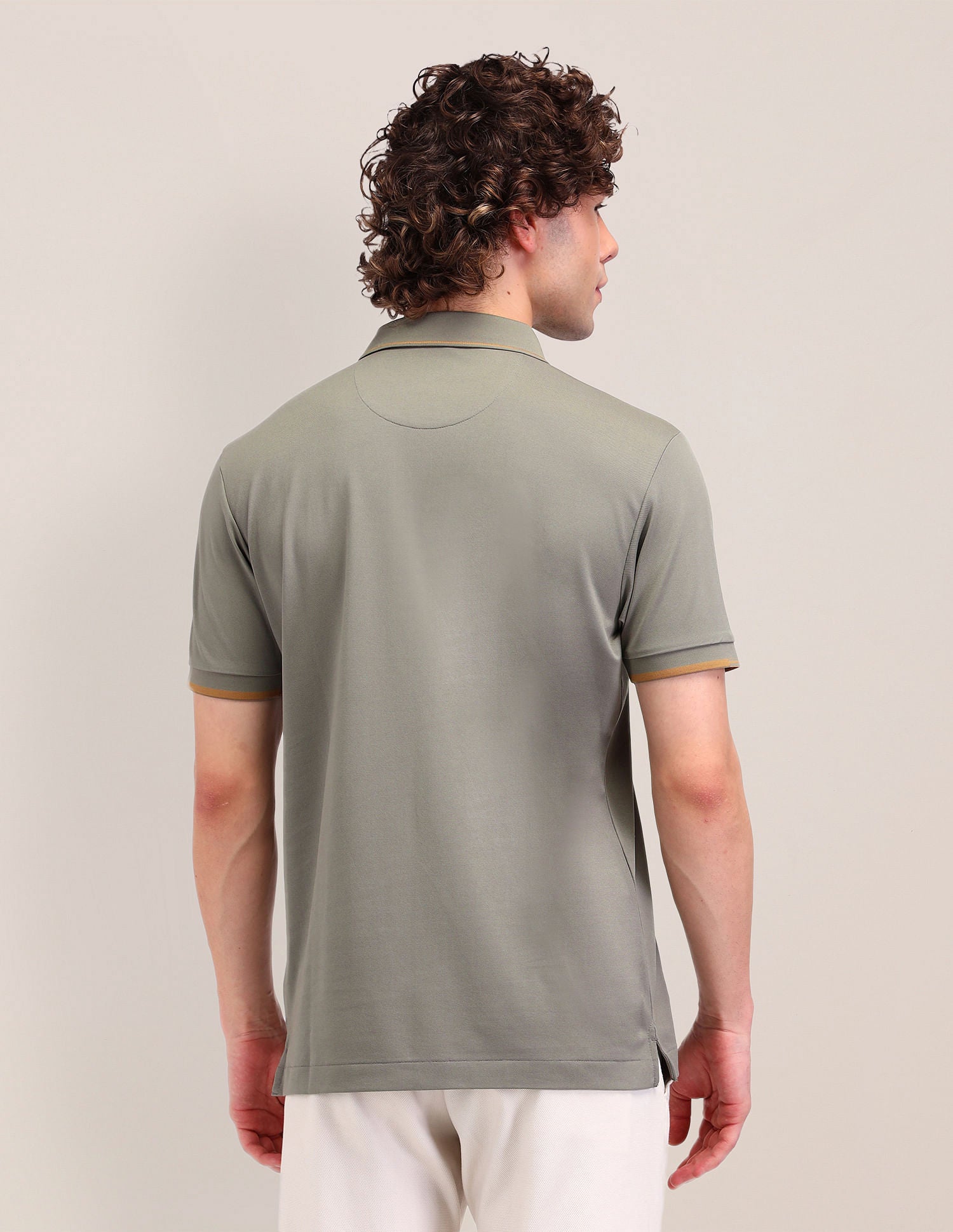 Solid Slim Fit Polo Shirt Green - U.S. Polo Assn. India | Large
