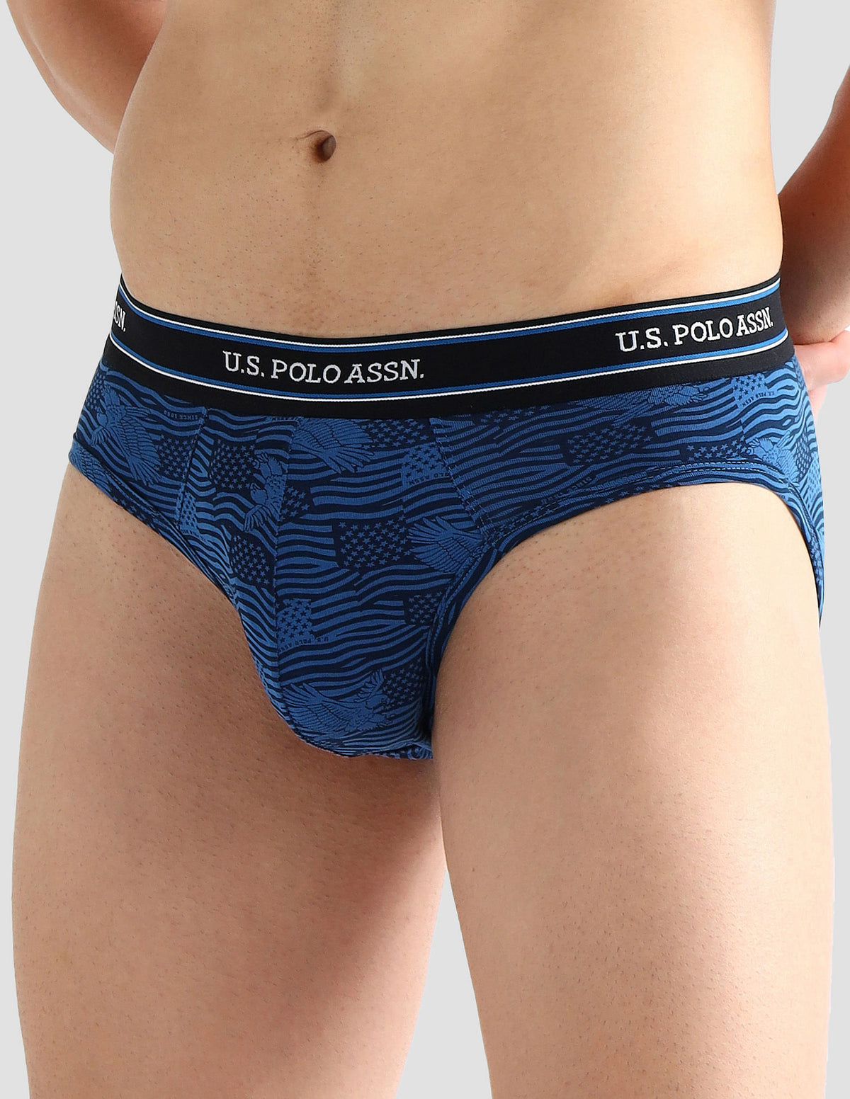 Mens Briefs Polo Low Rise Briefs Elasticized Waist Printed I615