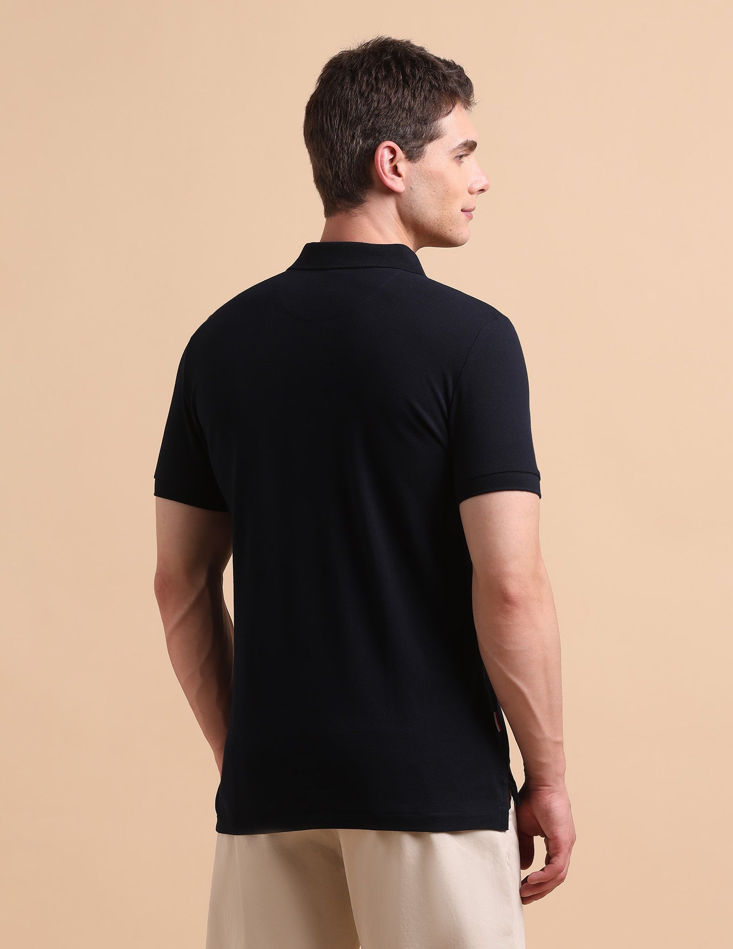 Brand Printed Pure Cotton Polo Shirt Navy - U.S. POLO ASSN. | Large