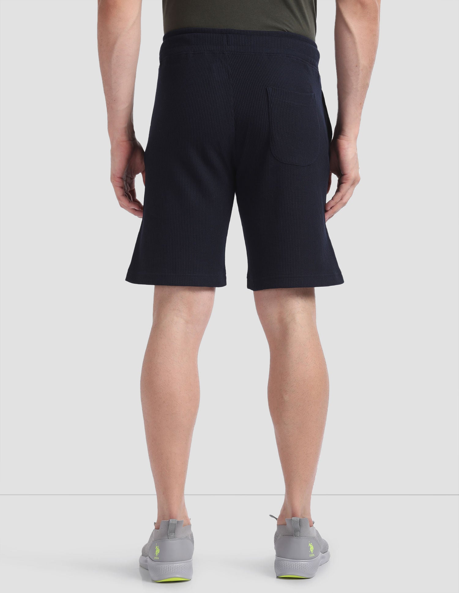 Waffle Knit Textured LS005 Lounge Shorts - Pack Of 1 Navy - U.S. POLO ASSN. | Large
