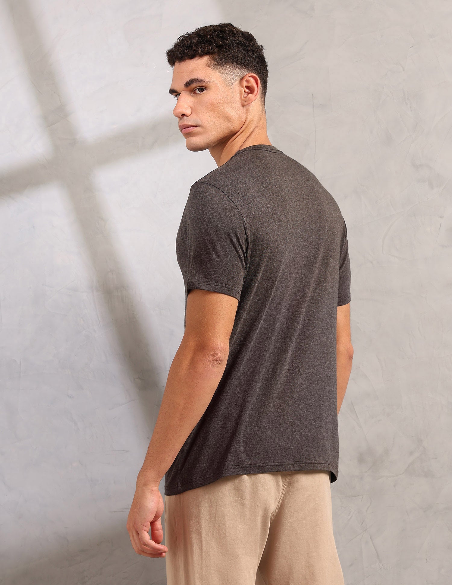 Antibacterial Comfort Fit Pe003 Lounge T-Shirt - Pack Of 1 Dark Brown Melange - U.S. POLO ASSN. | Large