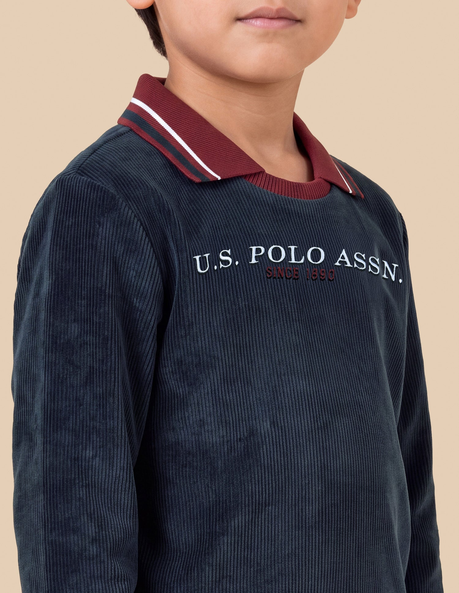 Solid Regular Fit Sweatshirt Navy - U.S. Polo Assn. India | Large