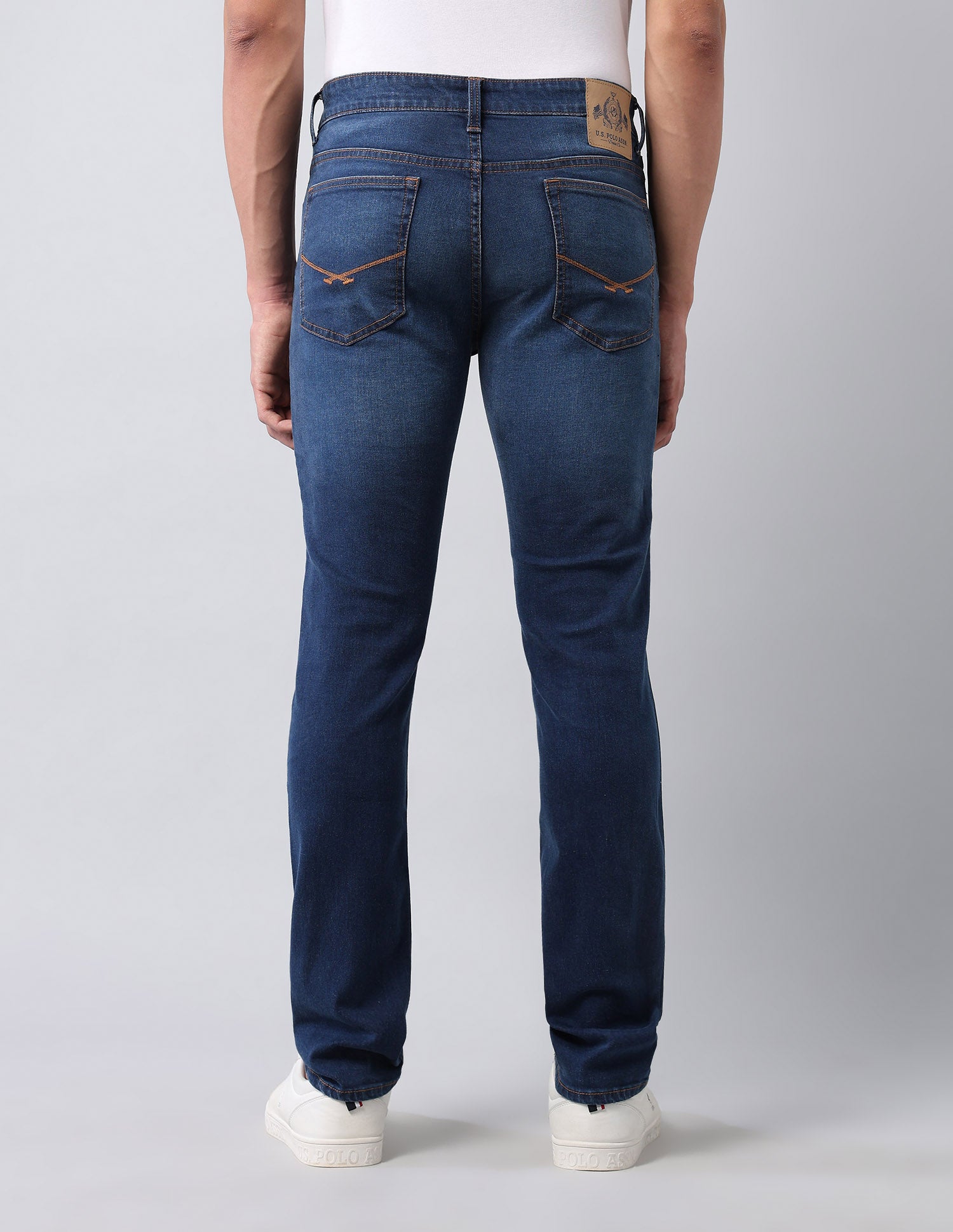 Brandon Slim Tapered Fit Blue Jeans Blue - U.S. POLO ASSN. | Large